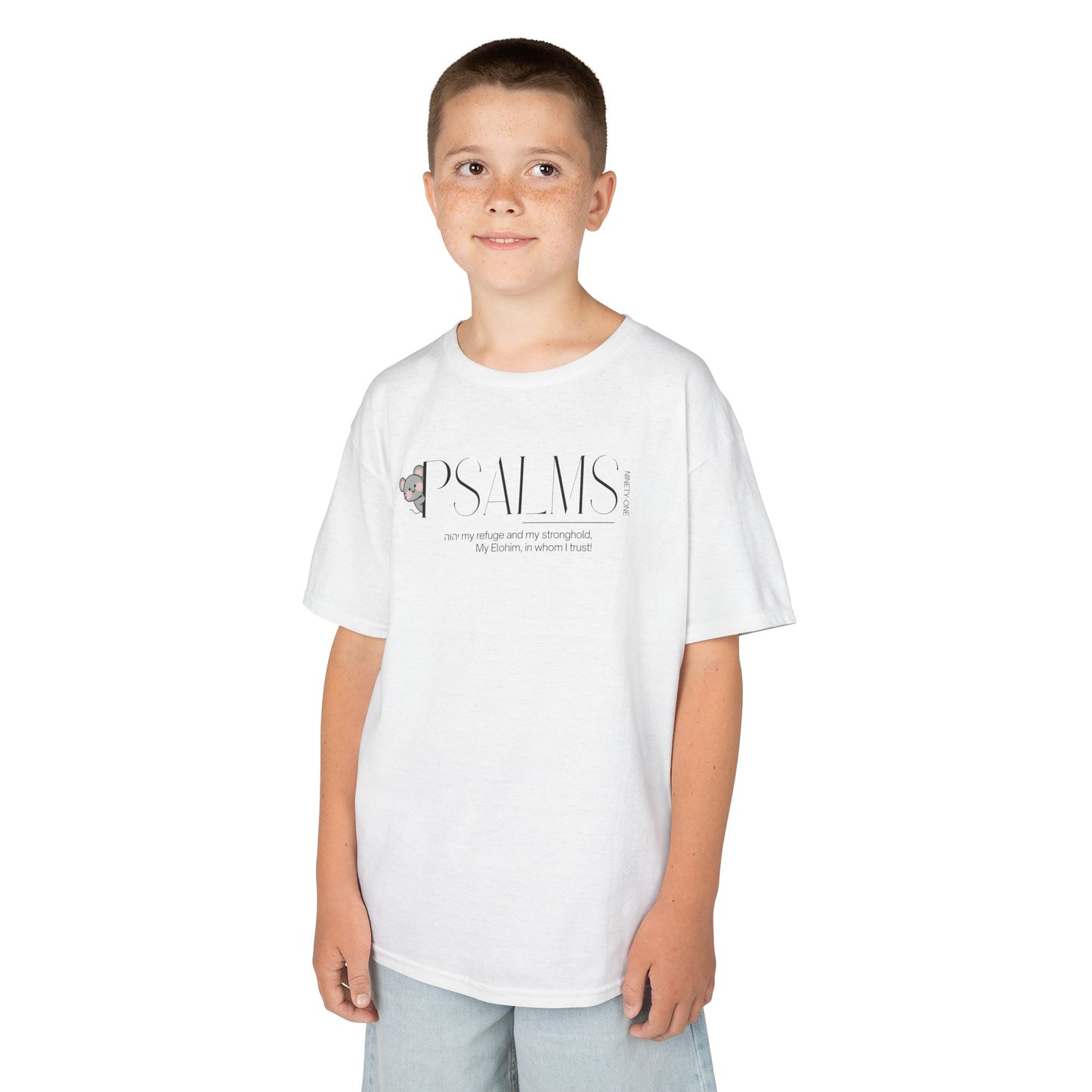 Psalm 91 Kids Tee — Cute Faith-Based Children's T-Shirt
