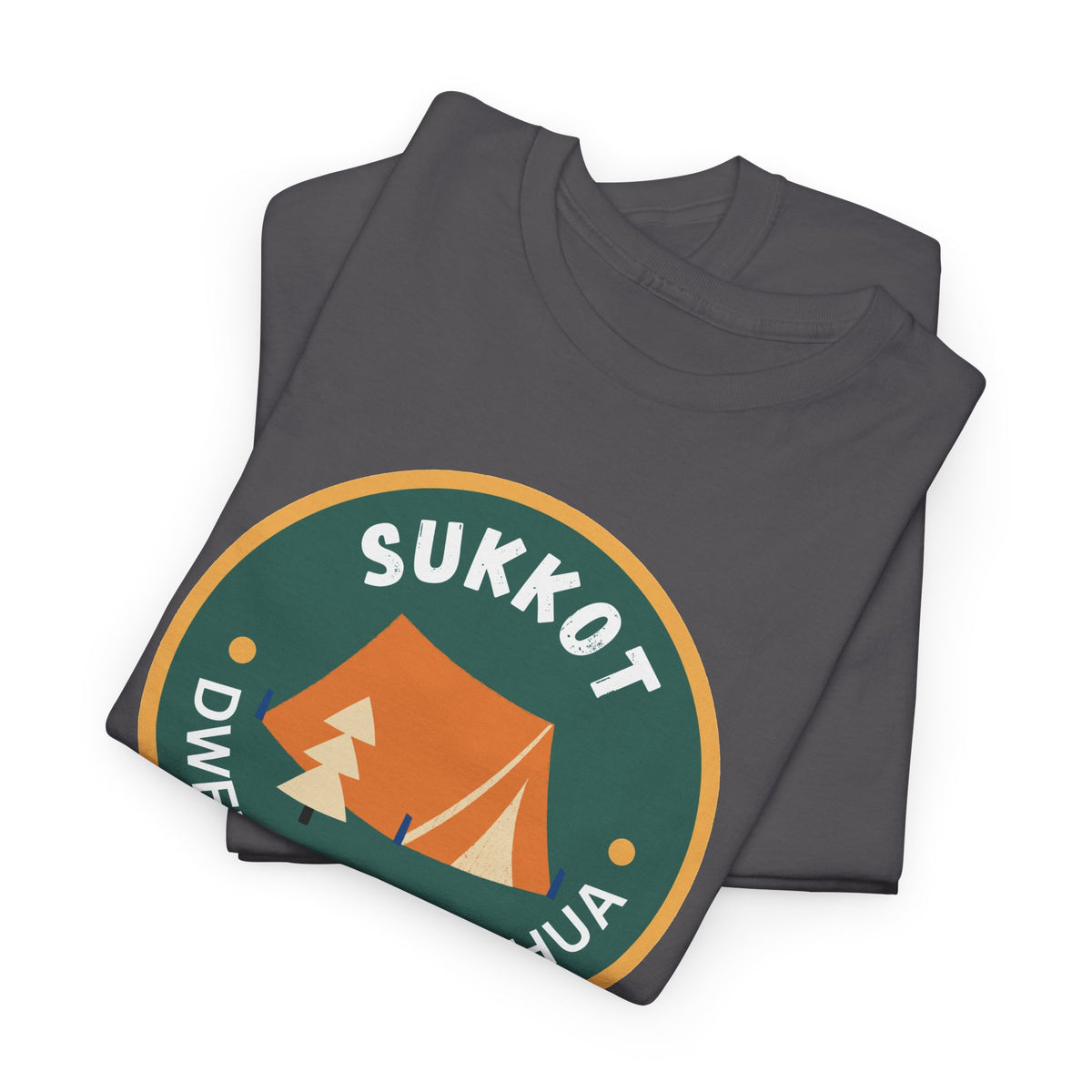 Sukkot Camping Tee — “Dwell With Yeshua” Biblical Feast T‑Shirt