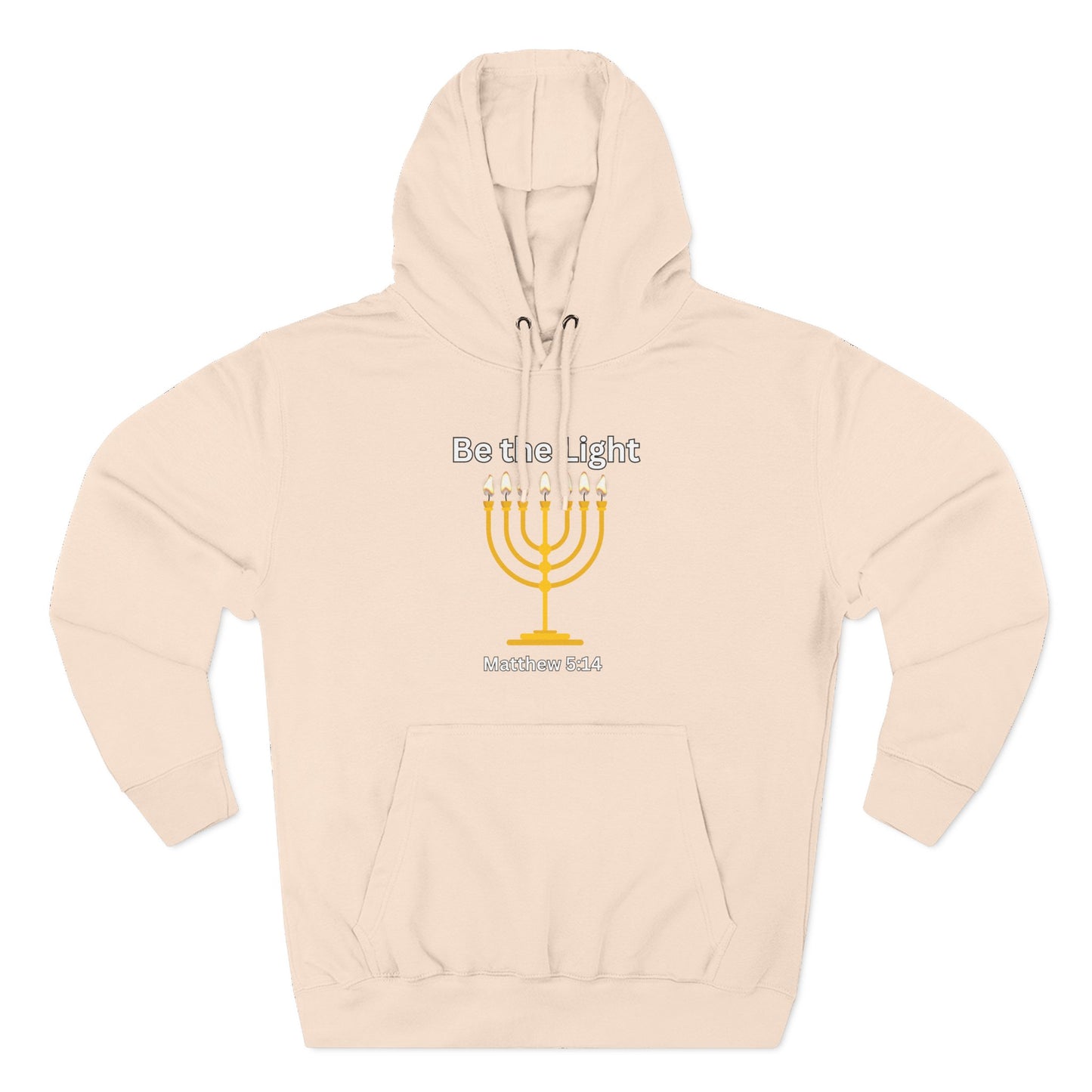 Be The Light Menorah Three-Panel Fleece Hoodie