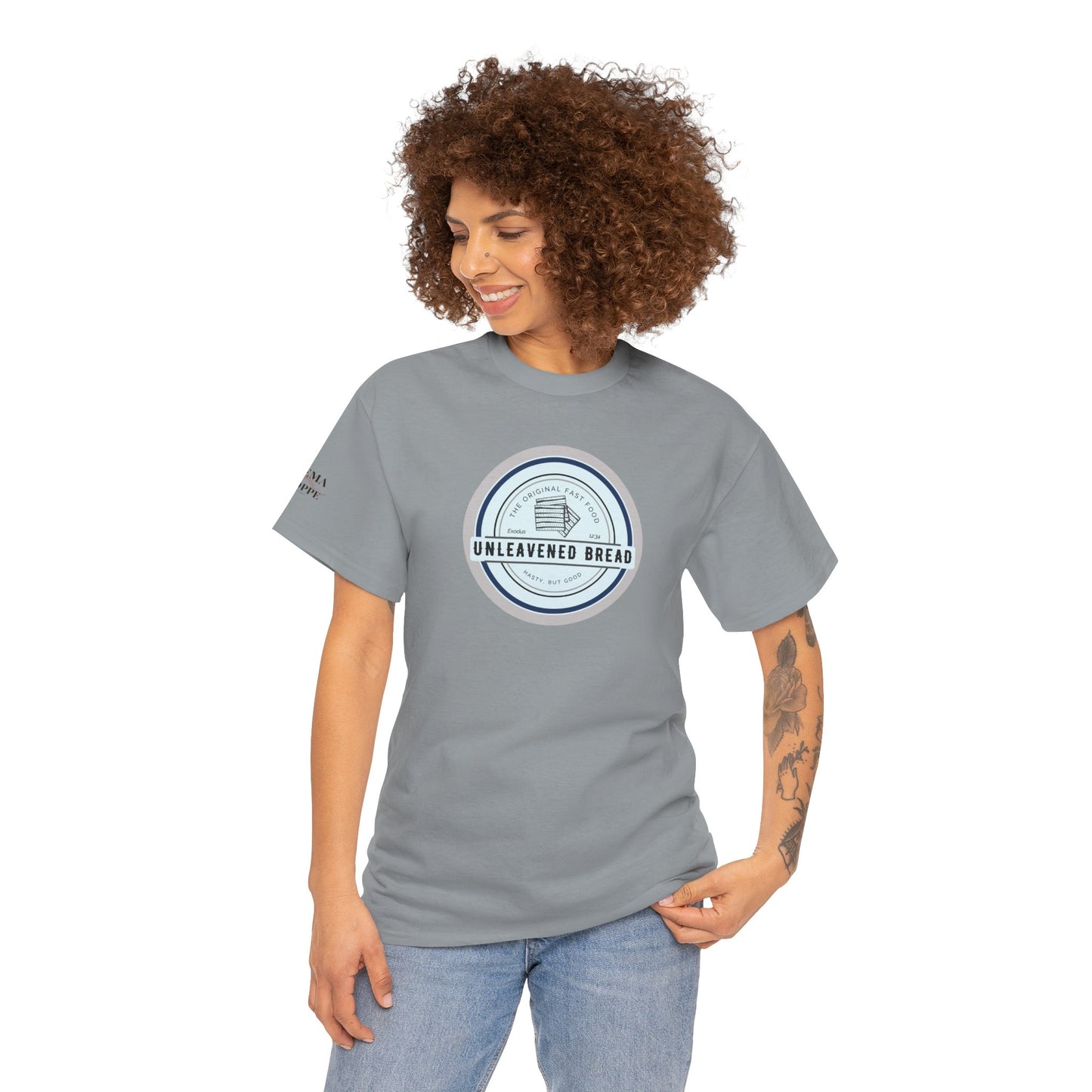 Unleavened Bread Matzo T-Shirt — "Hasty but Good" Passover Biblical Humor Tee