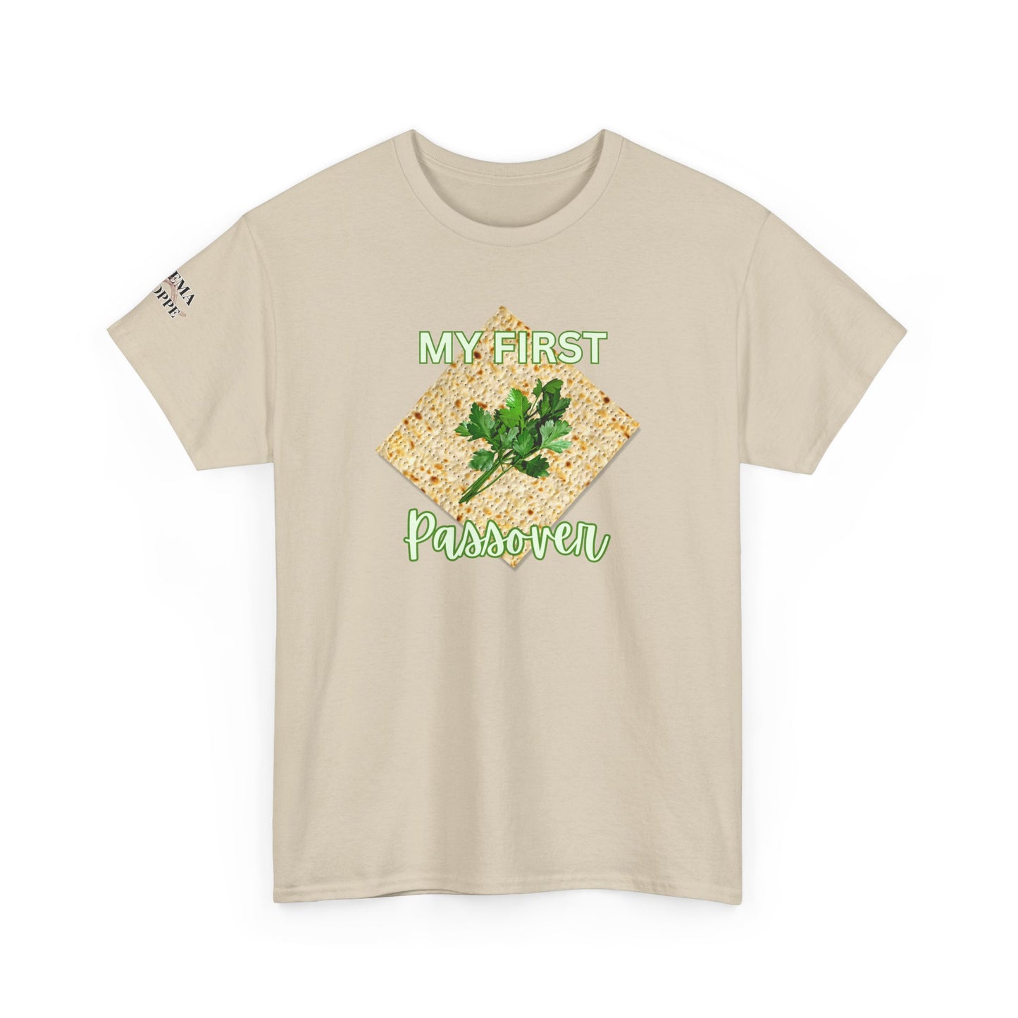 Adults My First Passover T‑Shirt — Seder Matzo & Parsley Pesach Tee
