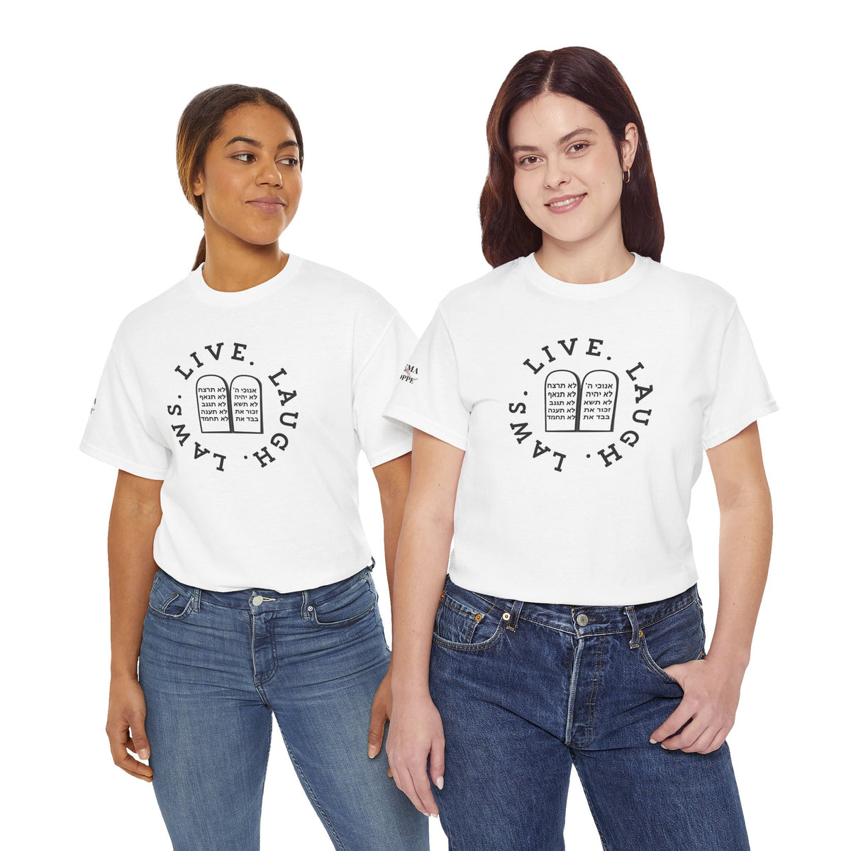 Live Laugh Laws T‑Shirt — Legal Humor Tee with Open Book Graphic