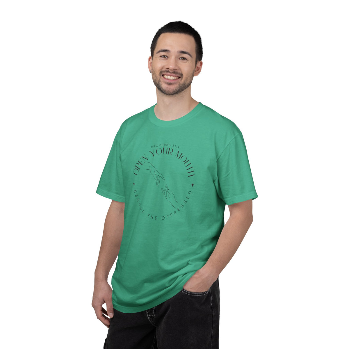 Proverbs 31:9 Unisex T-shirt - Speak Up Against Human Trafficking - 100% Cotton