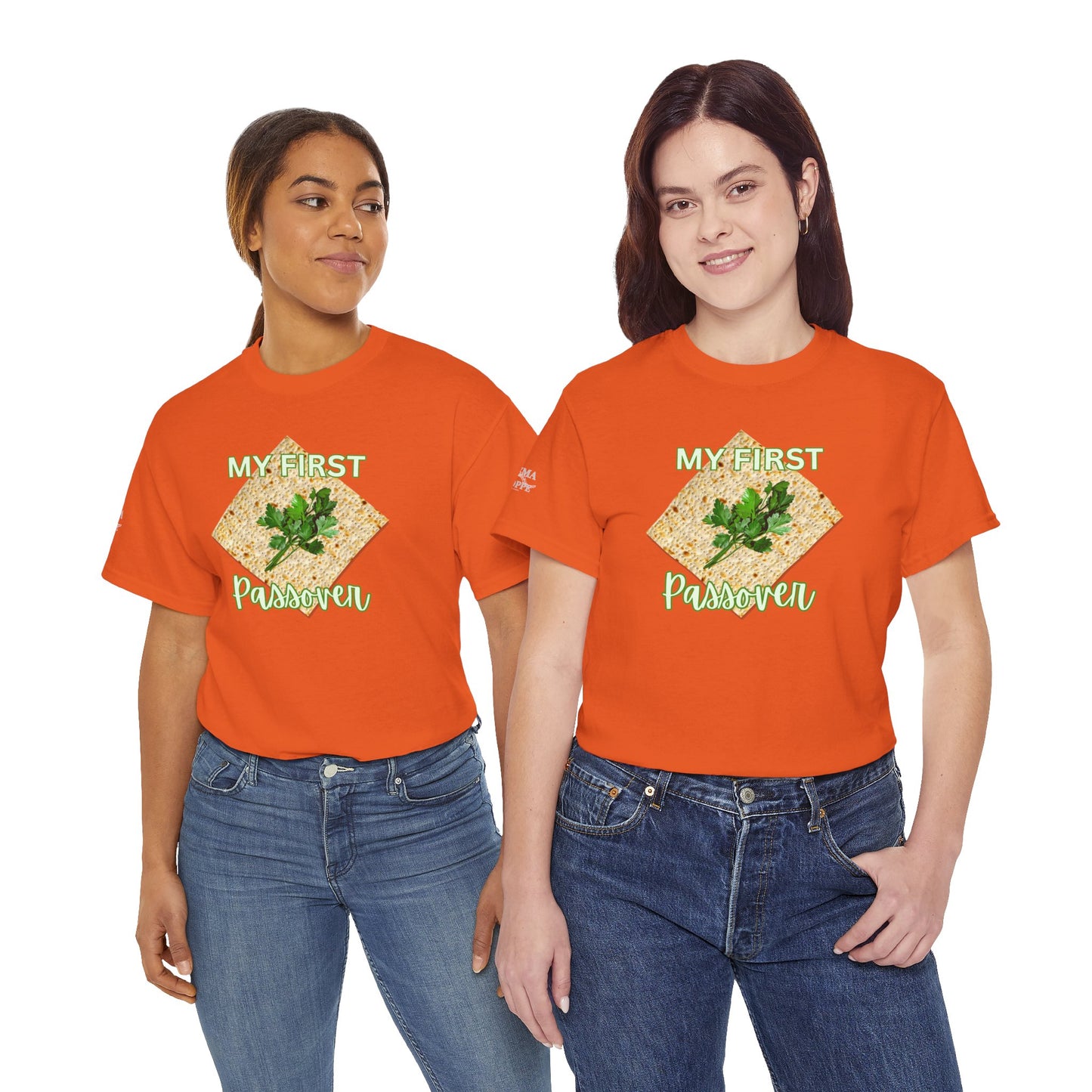 Adults My First Passover T‑Shirt — Seder Matzo & Parsley Pesach Tee