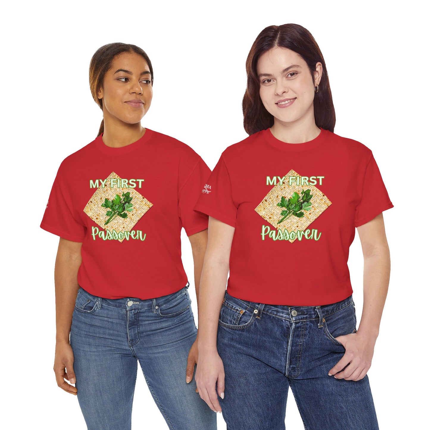 Adults My First Passover T‑Shirt — Seder Matzo & Parsley Pesach Tee
