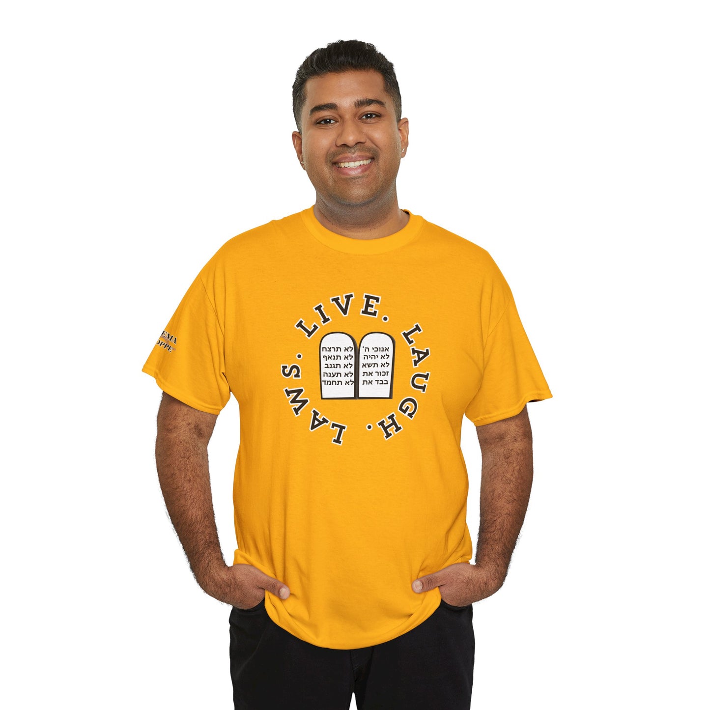 Live Laugh Laws T‑Shirt — Legal Humor Tee with Open Book Graphic