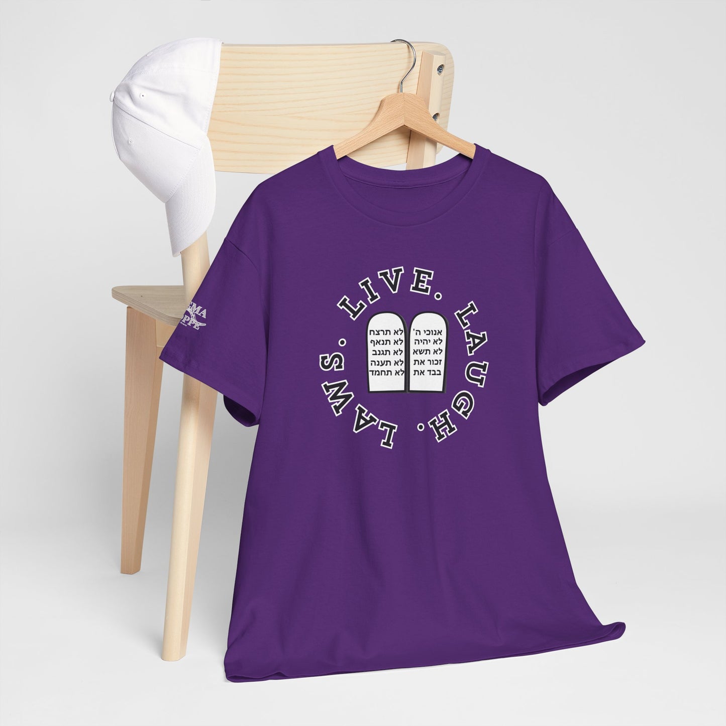 Live Laugh Laws T‑Shirt — Legal Humor Tee with Open Book Graphic
