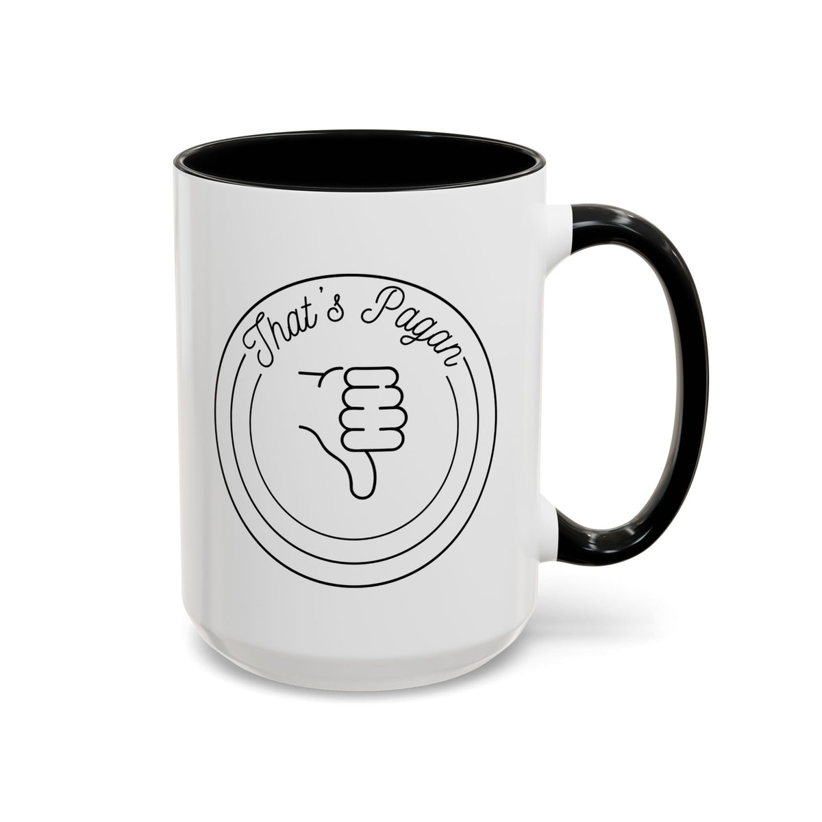 That's Pagan Thumbs Down Accent Coffee Mug