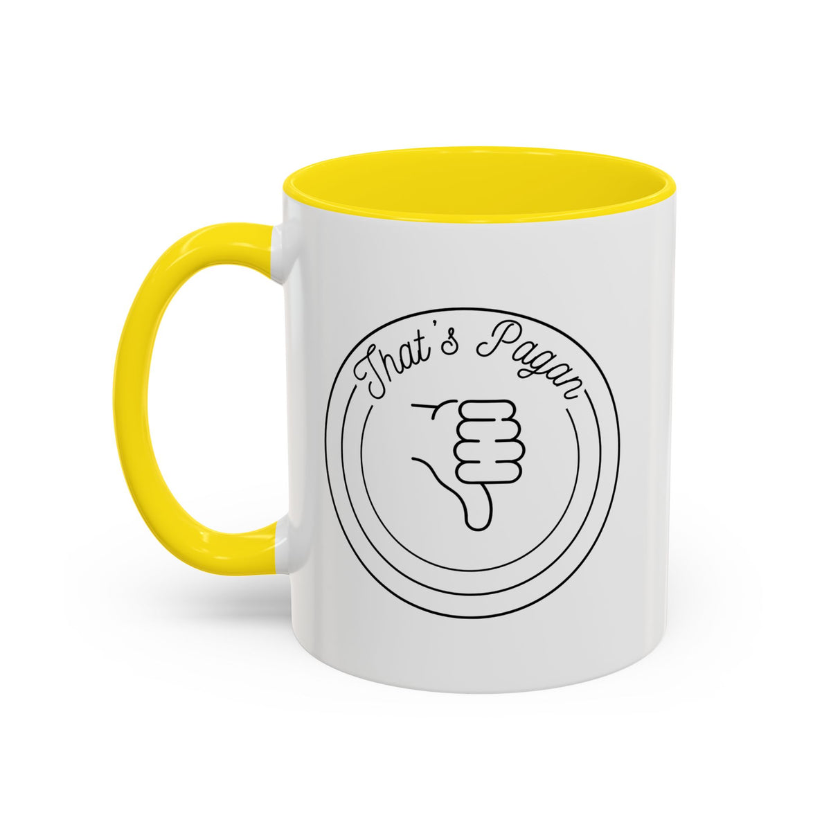 That's Pagan Thumbs Down Accent Coffee Mug