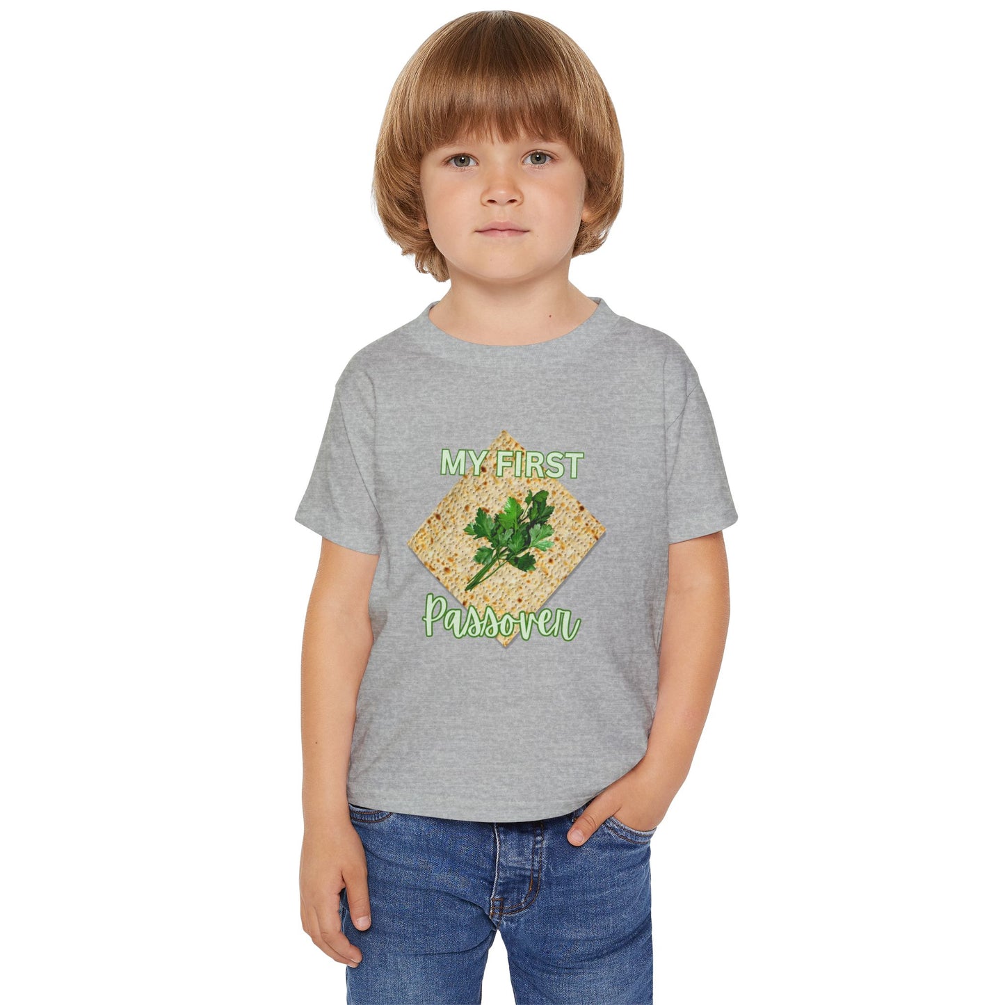 Toddler T-Shirt – "My First Passover" Matzah & Parsley Unleavened Bread Baby Tee