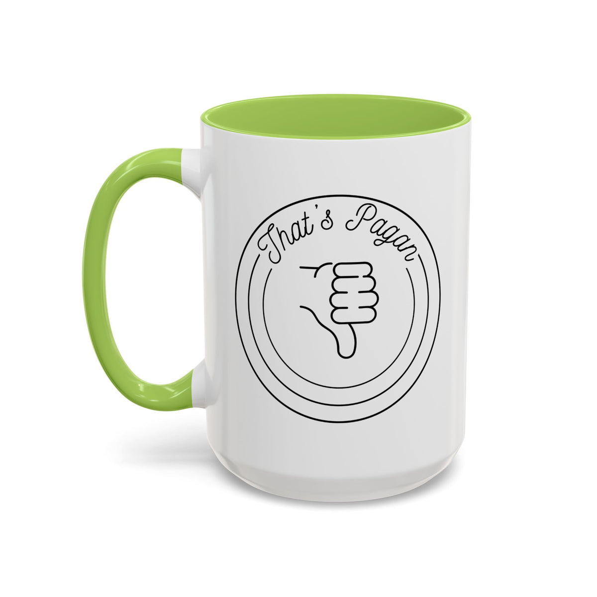 That's Pagan Thumbs Down Accent Coffee Mug