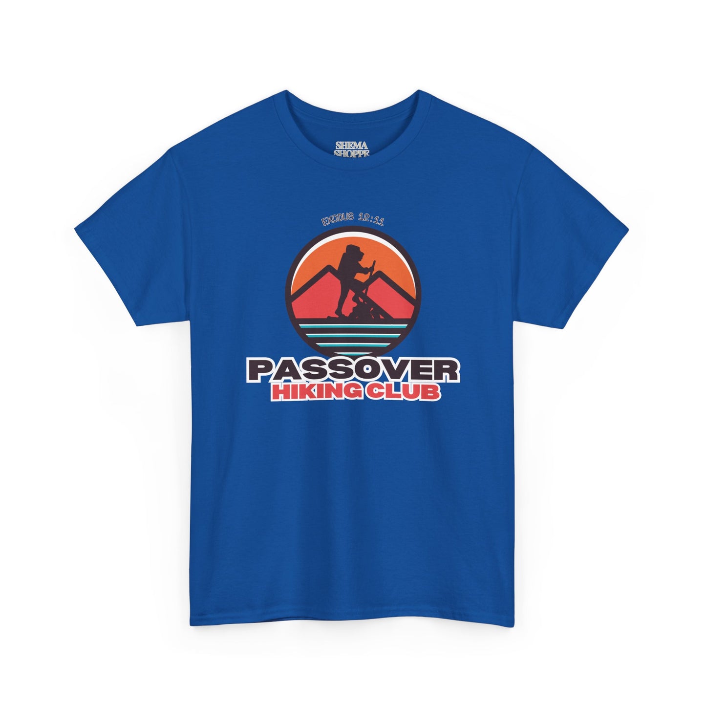 Passover Hiking Club Unisex Tee - Exodus 12:11 T-Shirt Cotton