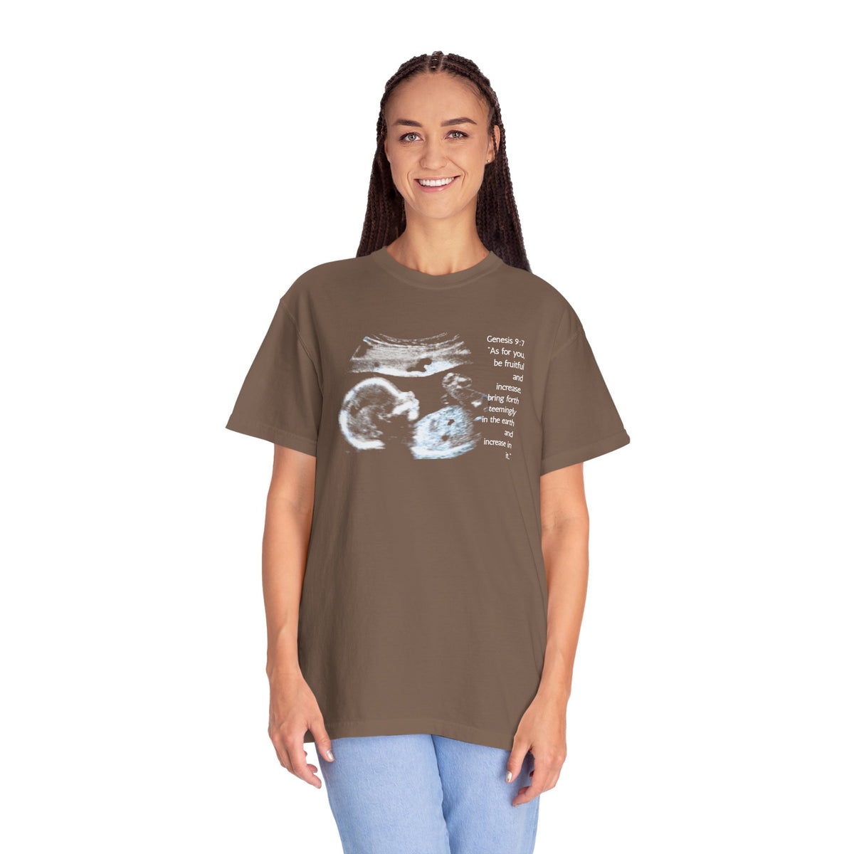 Pregnancy Support Tee - Ultrasound Bible Verse