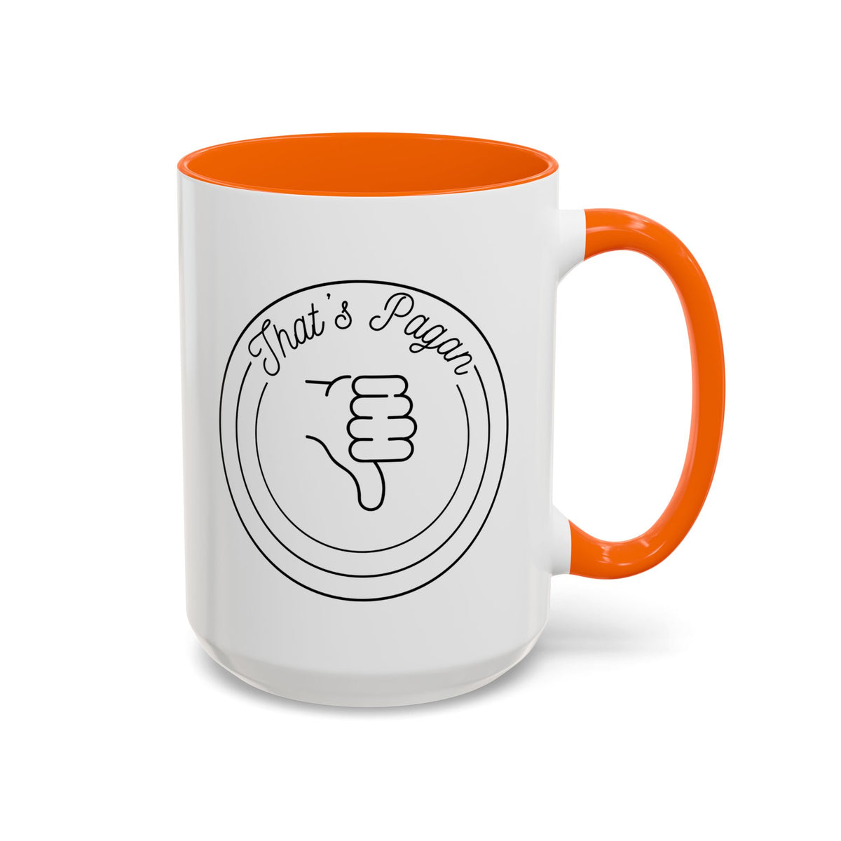 That's Pagan Thumbs Down Accent Coffee Mug