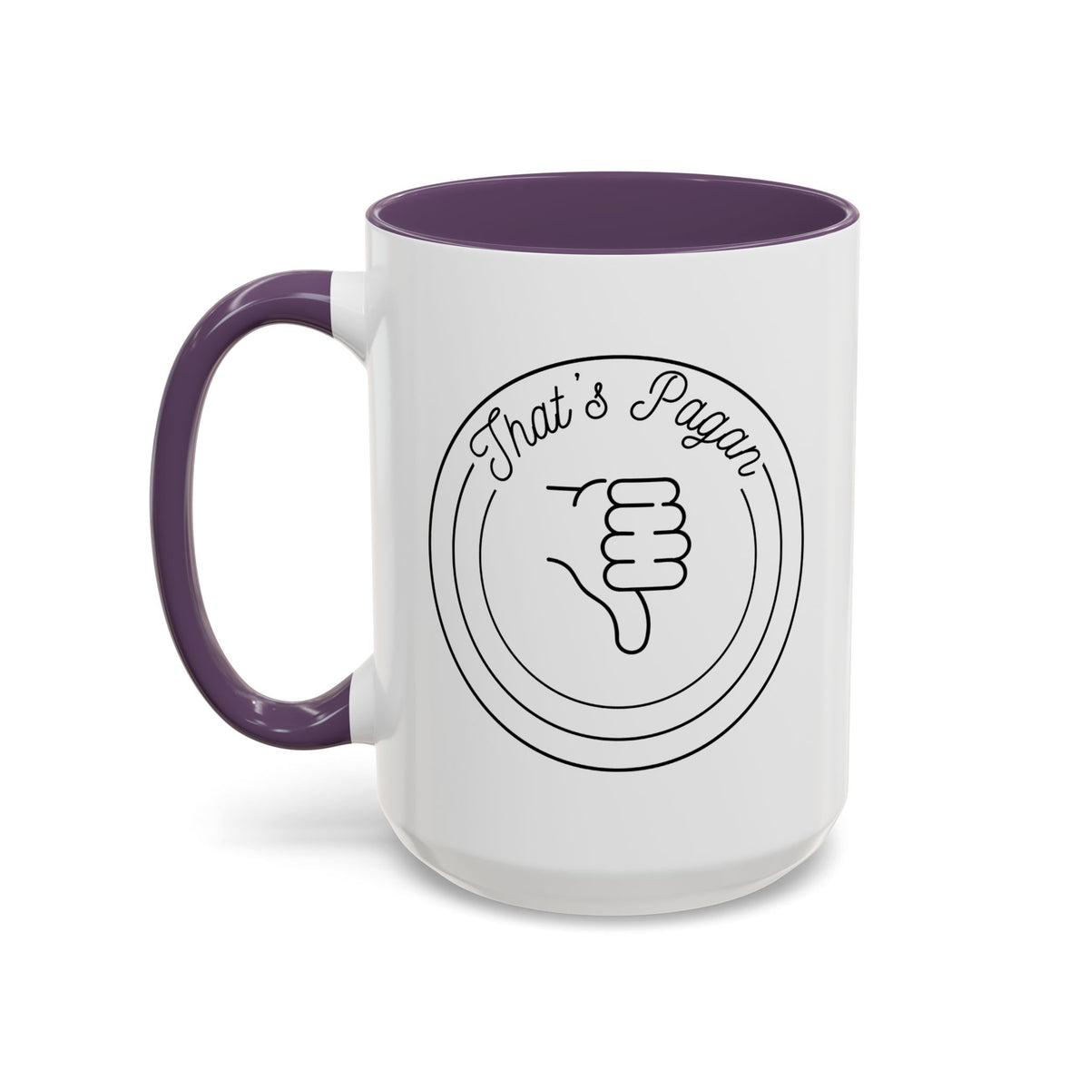 That's Pagan Thumbs Down Accent Coffee Mug