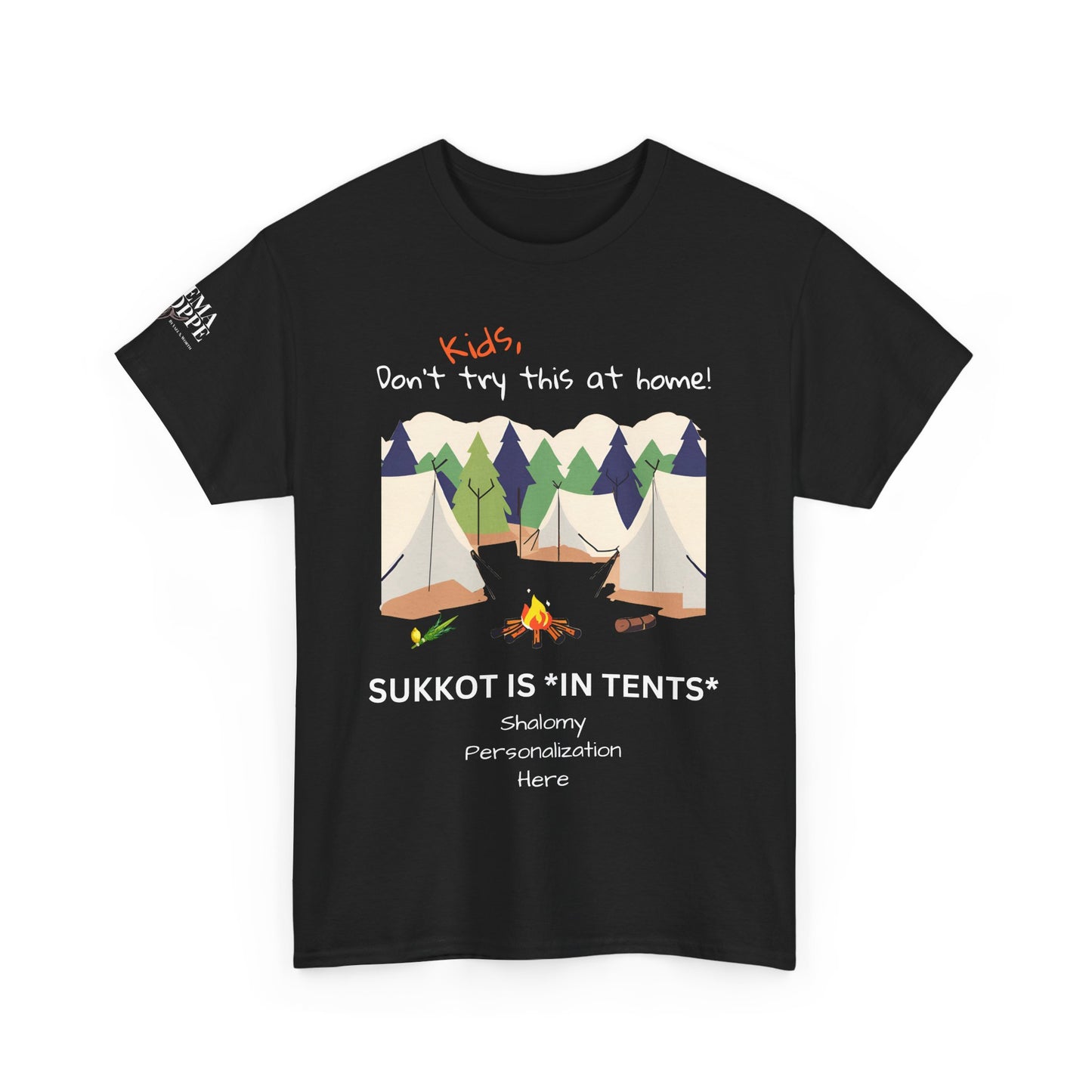 Personalized Kids, Don't Try This At Home Sukkot Shirt, dark colors