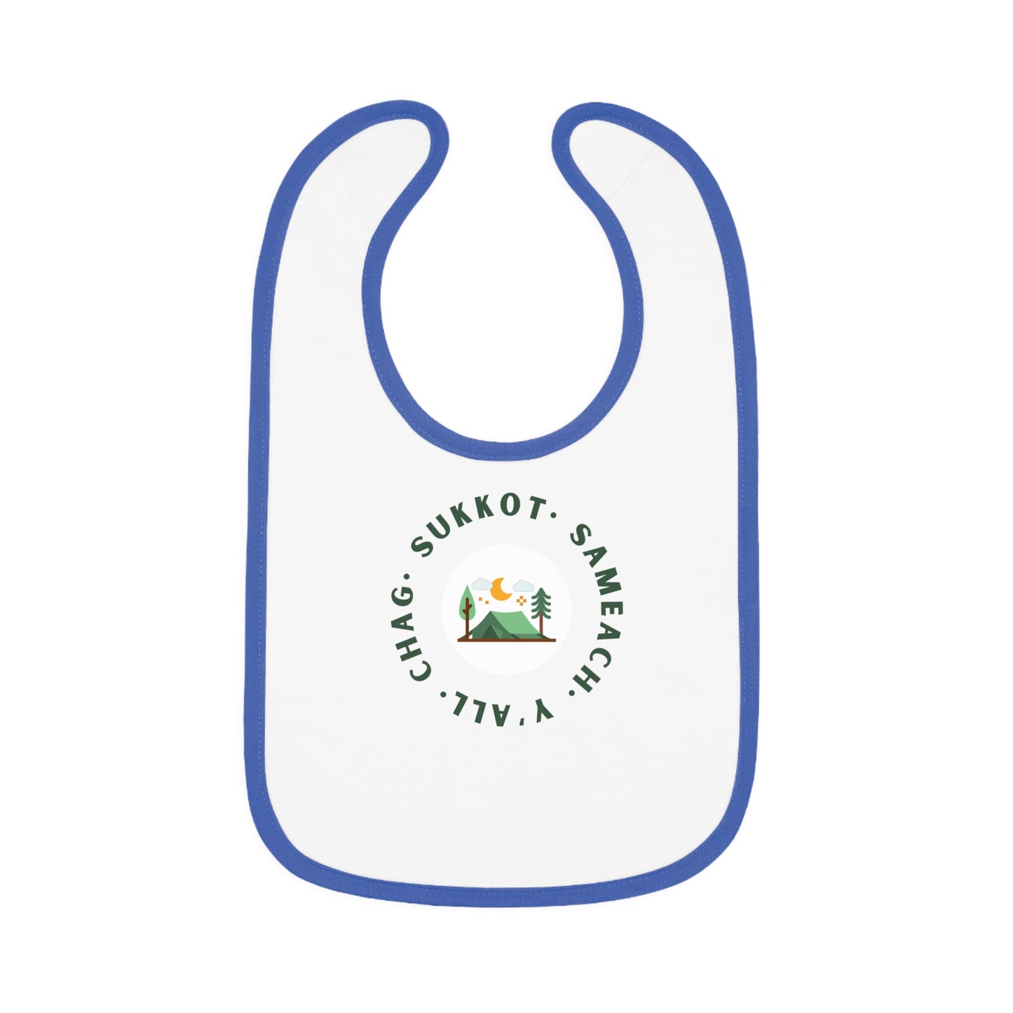 Chag Sukkot Y'all Baby Contrast Trim Jersey Bib