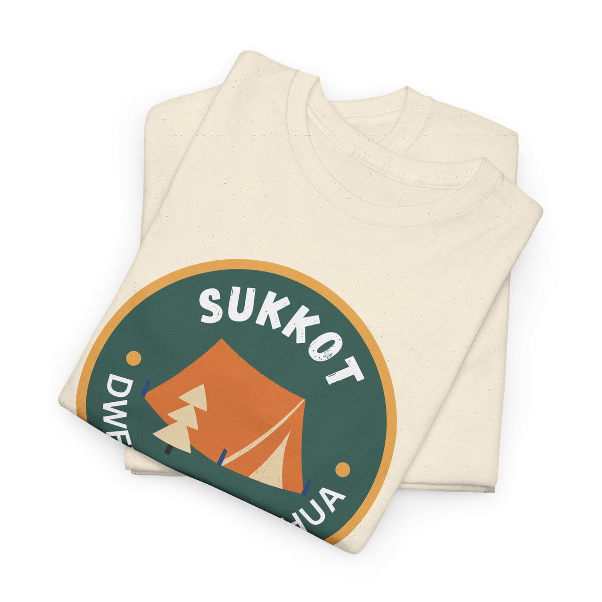 Sukkot Camping Tee — “Dwell With Yeshua” Biblical Feast T‑Shirt