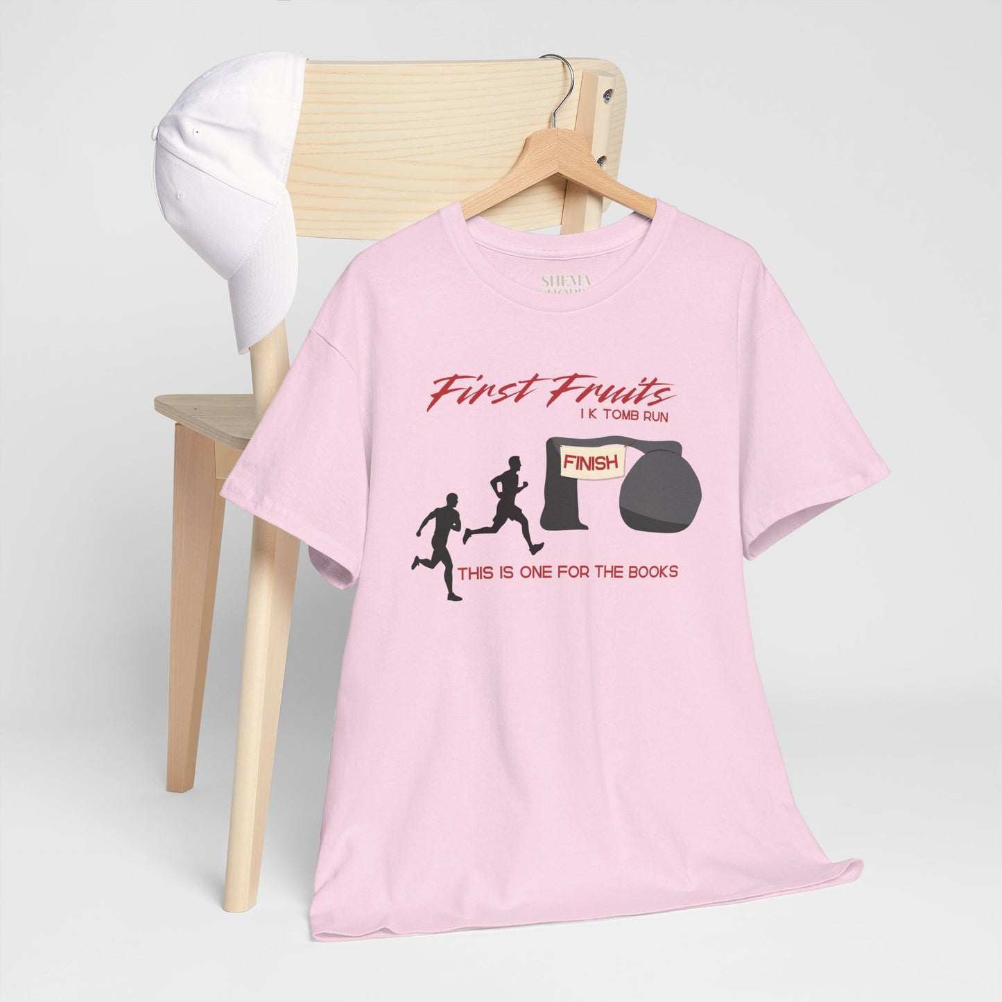 First Fruits 1k Tomb Run Unisex Tee - Funny Biblical Design
