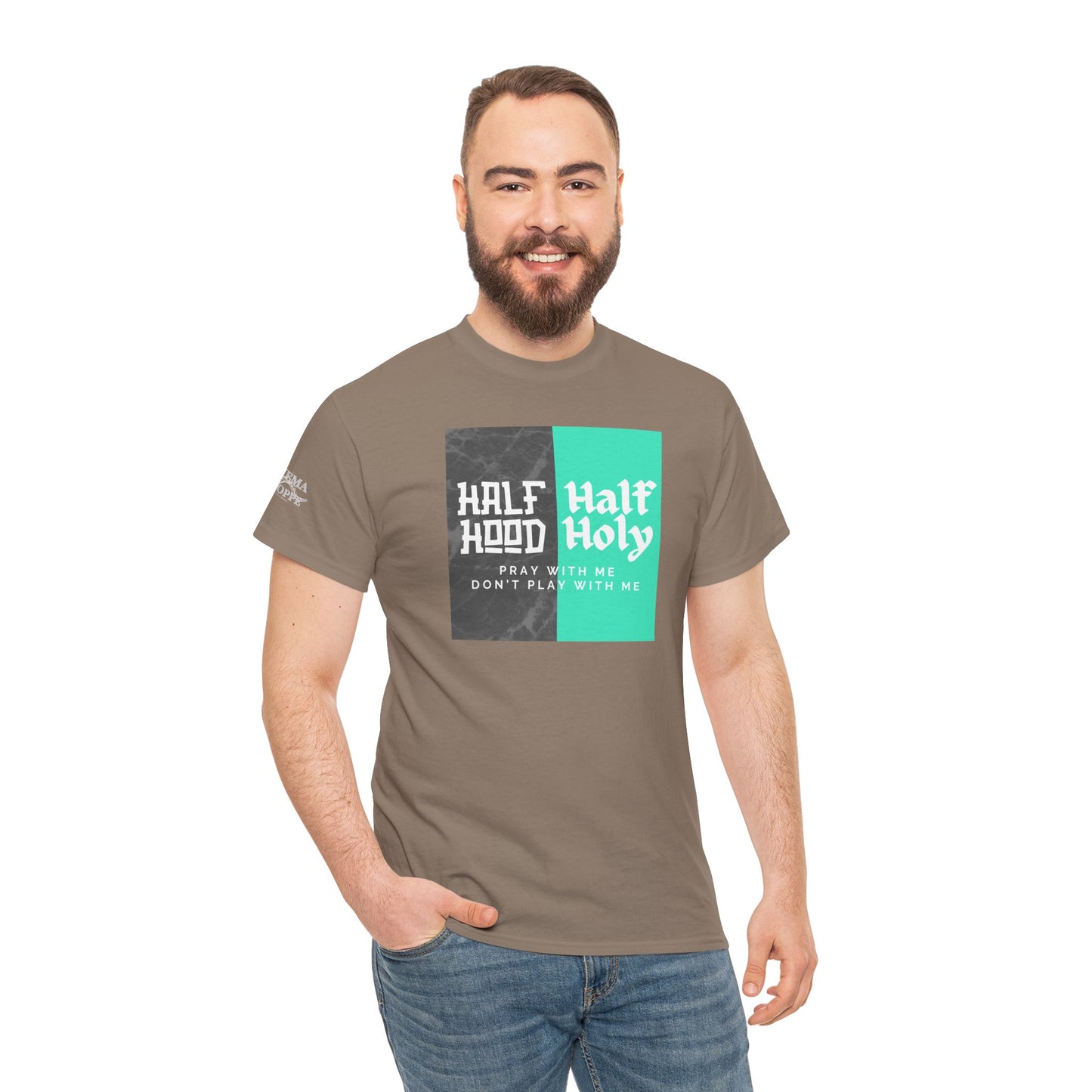 Half Hood/Half Holy Unisex Heavy Cotton Tee