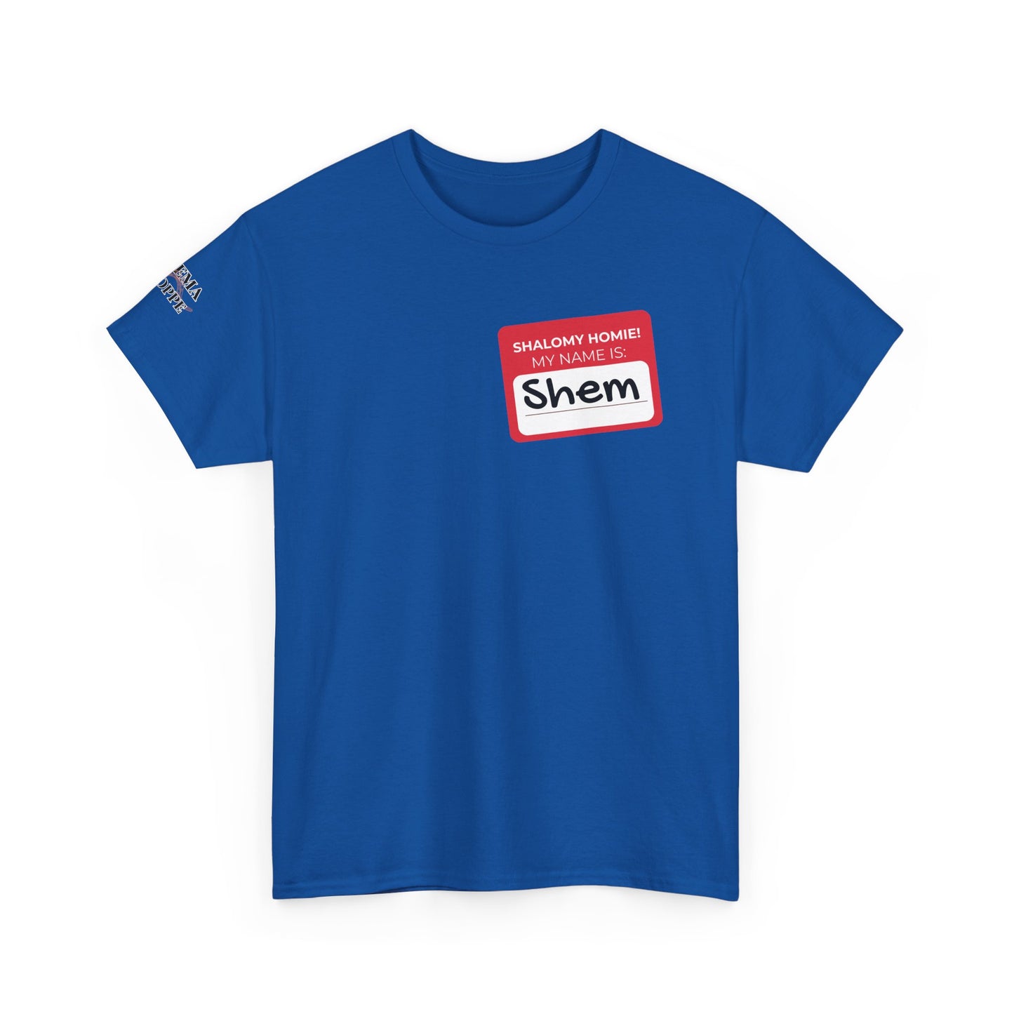 Personalizable Shalomy Homies! Name Tag Unisex Heavy Cotton Tee