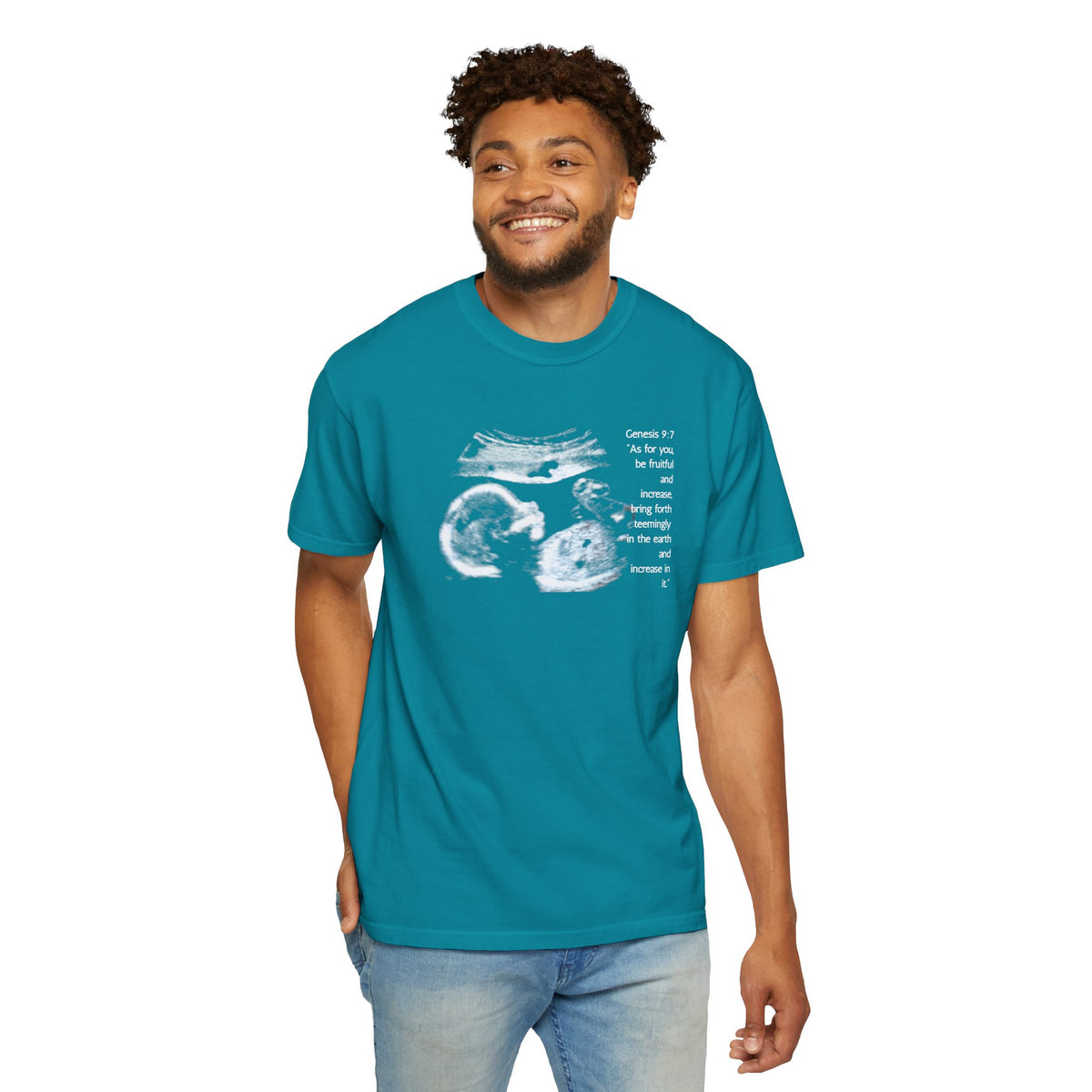 Pregnancy Support Tee - Ultrasound Bible Verse
