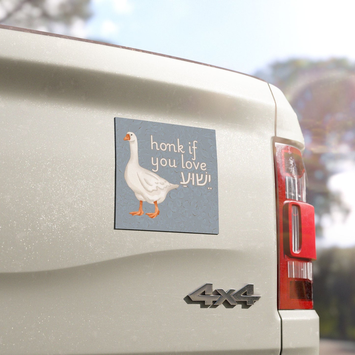 Honk If You Love Yeshua Car Magnet, Funny Car Accessories, Gift for Bible Lovers, Quirky Vehicle Decor