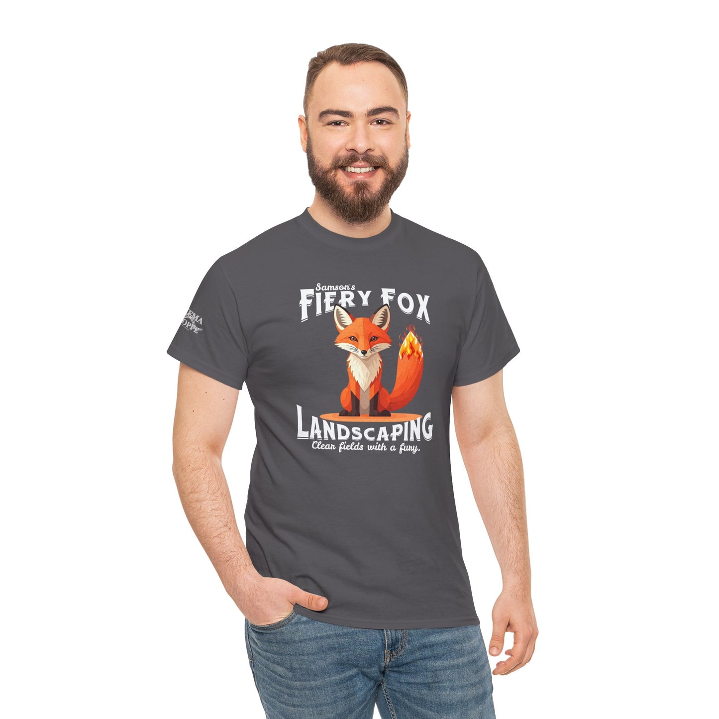 Fiery Fox Landscaping Unisex Heavy Cotton Tee - dark shades