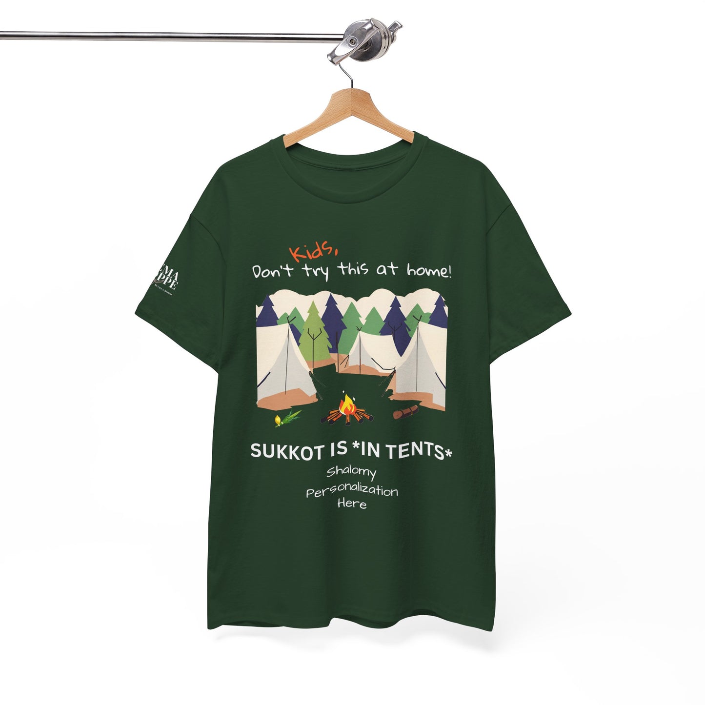 Personalized Kids, Don't Try This At Home Sukkot Shirt, dark colors