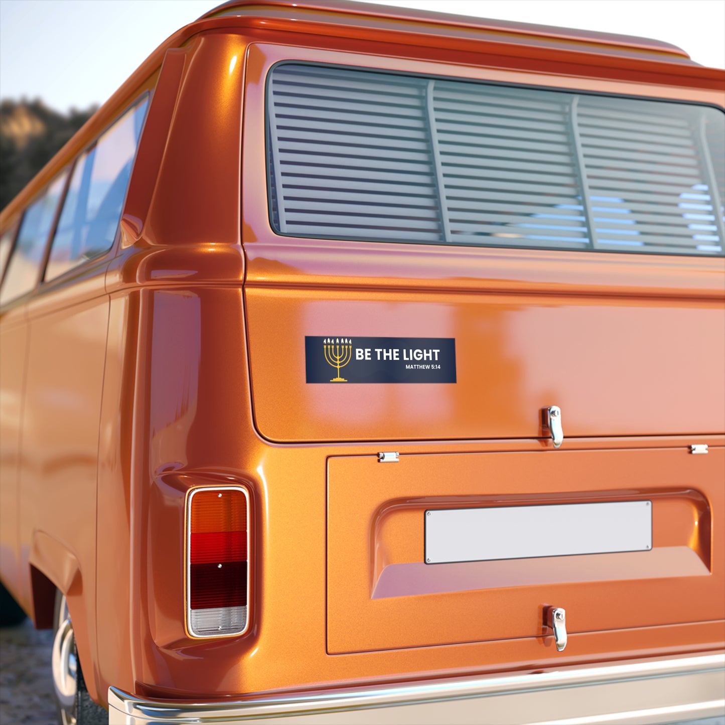 Be The Light. Menorah Bumper Sticker