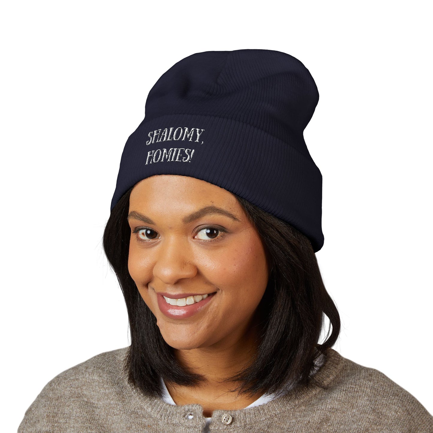 Shalomy, Homies! (Canadian Shipping) Embroidered Cuffed Beanie