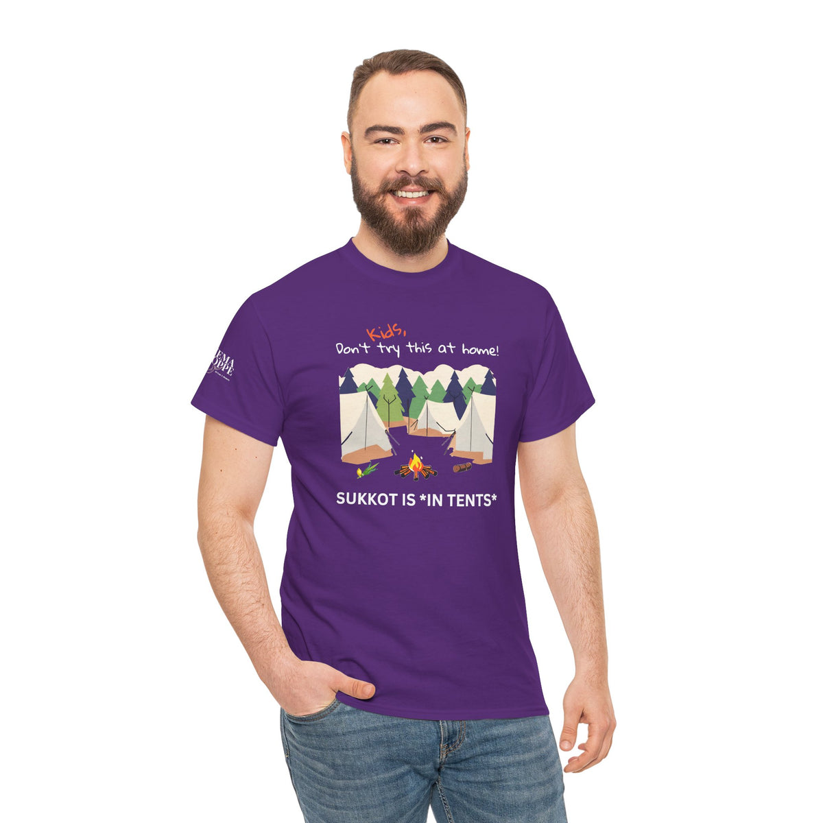 Kids, Don't Try This At Home Sukkot Shirt (dark colors)