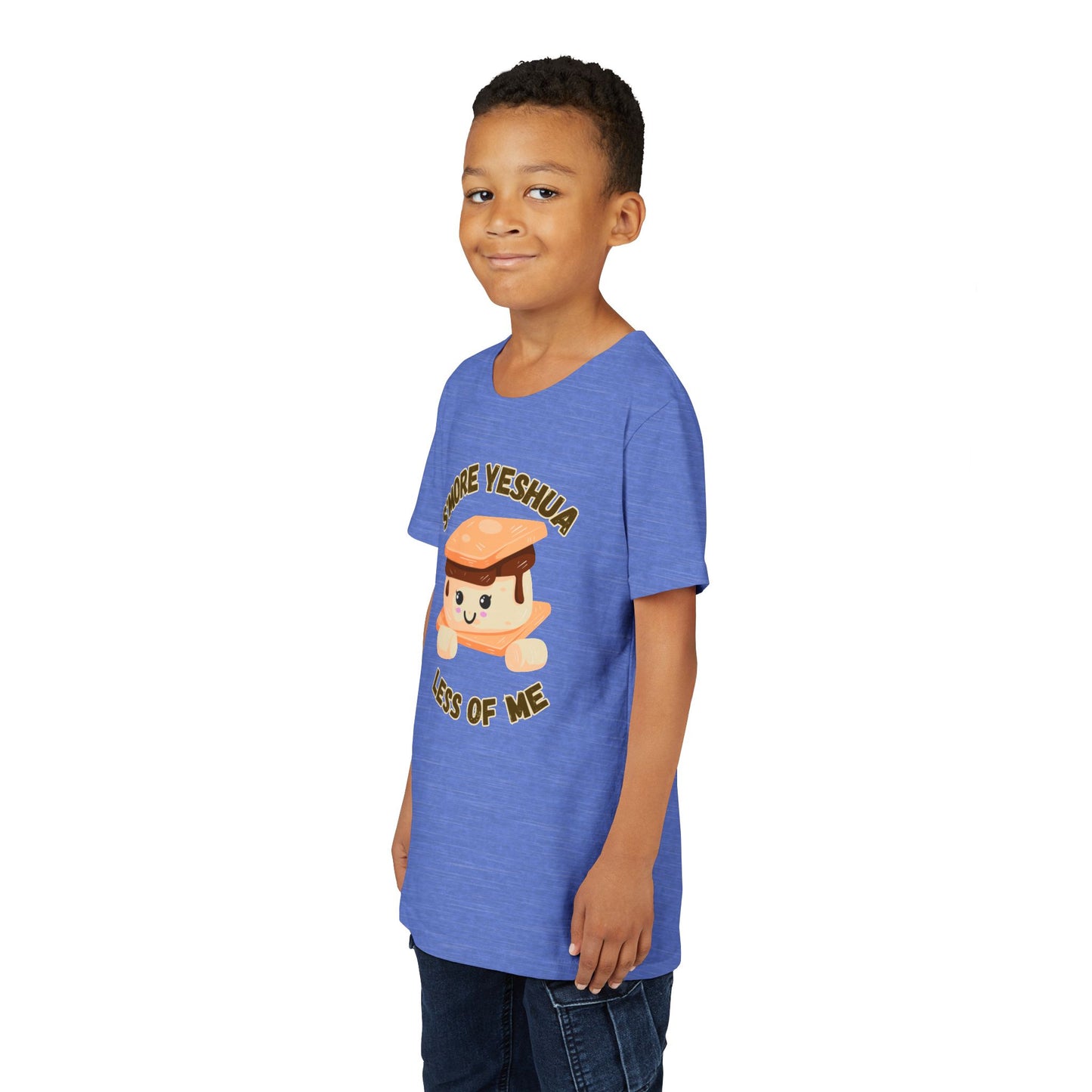 Youth T-Shirt - More Yeshua, Less of Me Shirt Cute S'mores for Sukkot