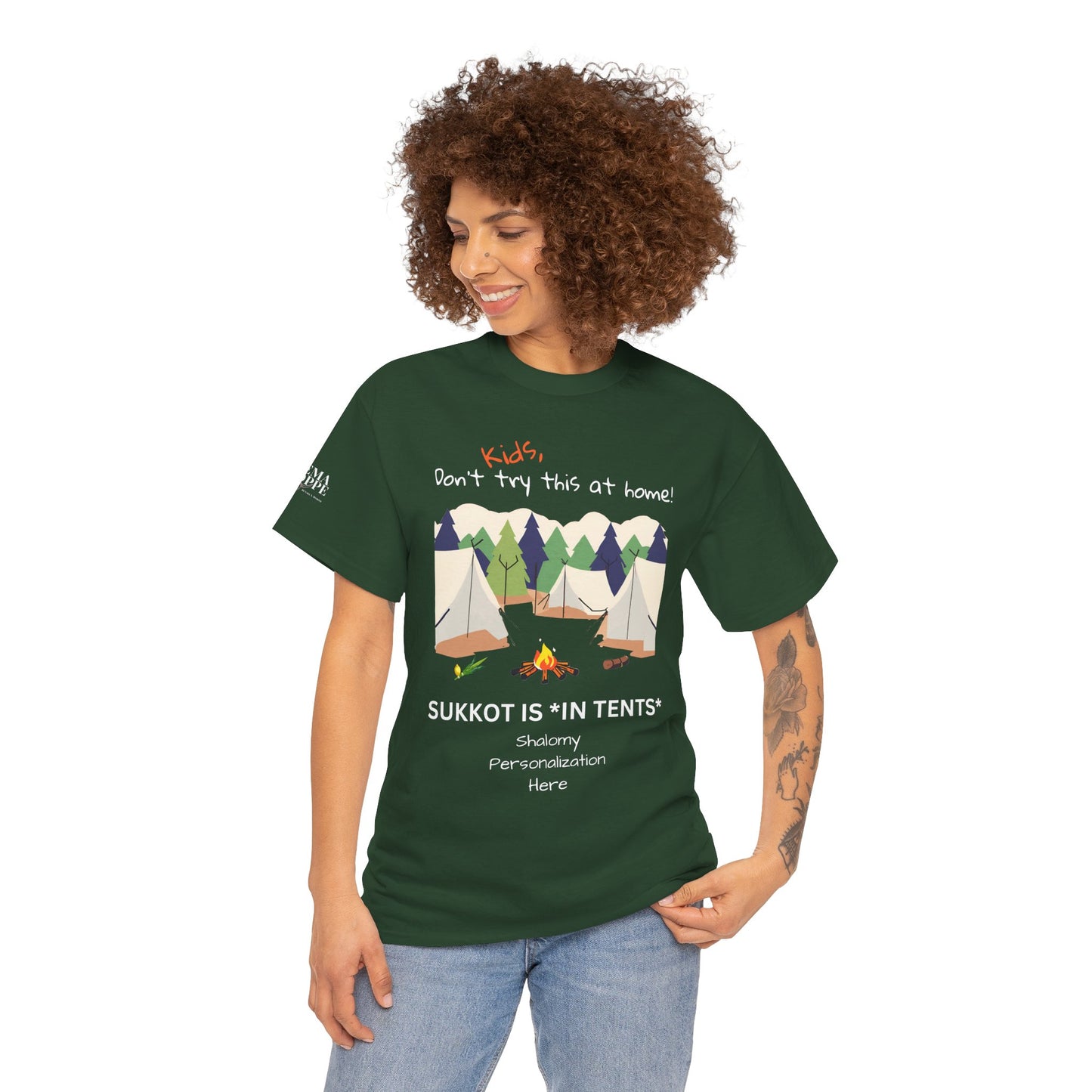 Personalized Kids, Don't Try This At Home Sukkot Shirt, dark colors