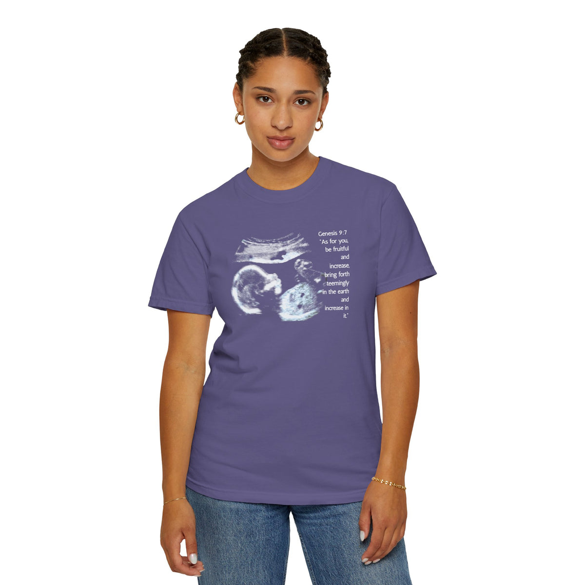 Pregnancy Support Tee - Ultrasound Bible Verse