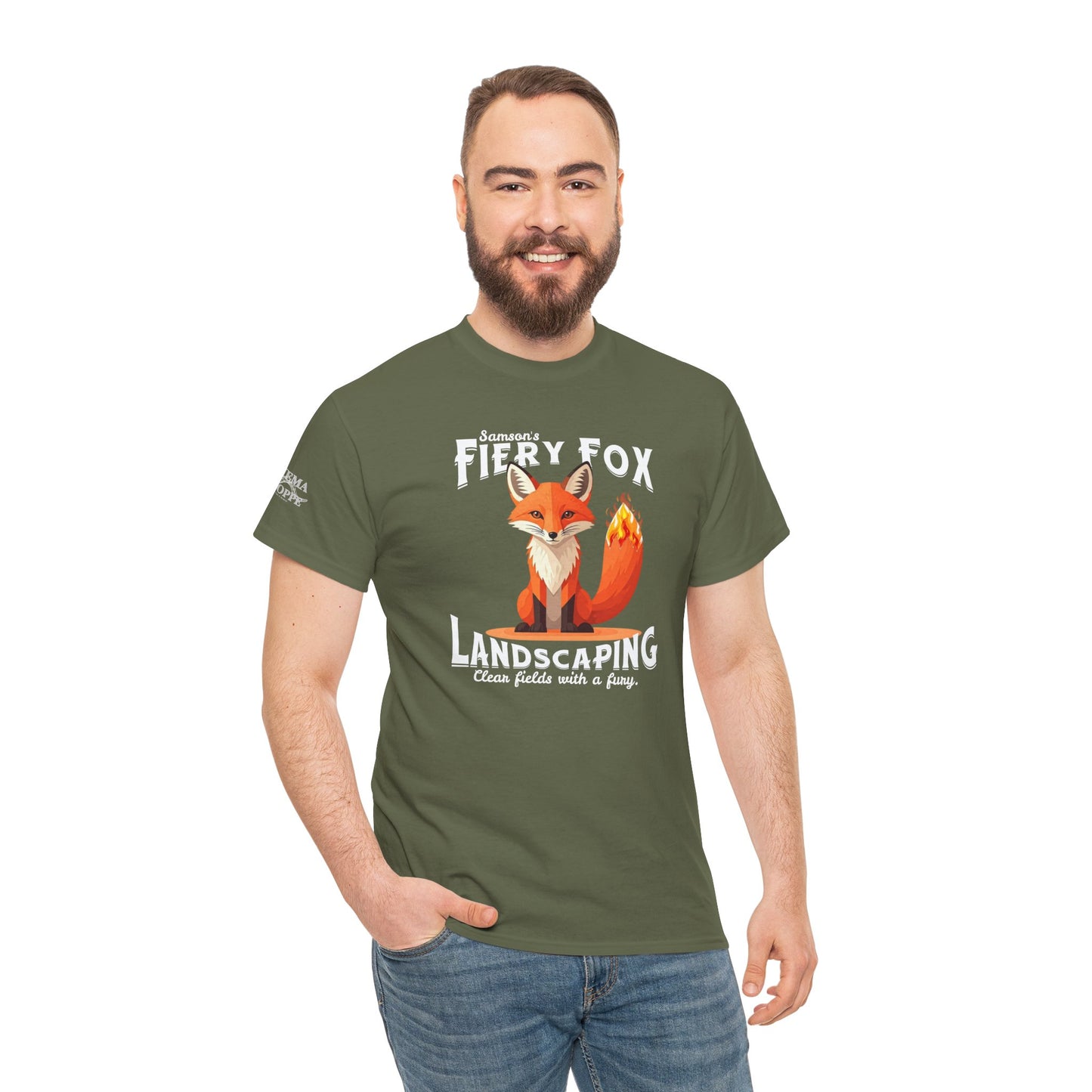 Fiery Fox Landscaping Unisex Heavy Cotton Tee - dark shades