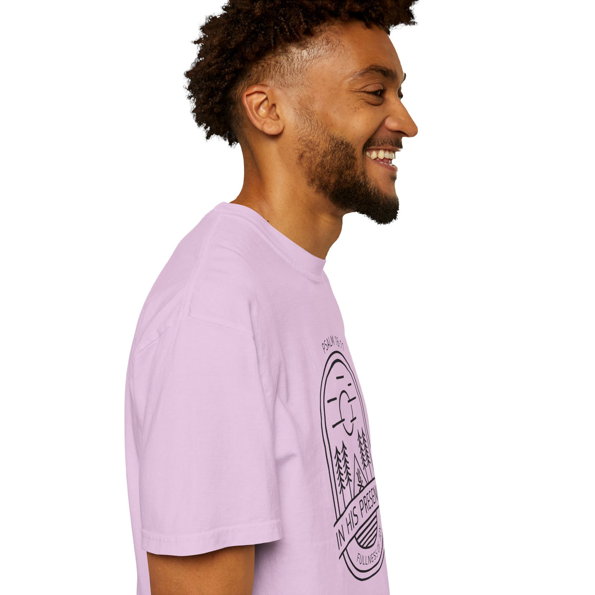 In His Presence T-Shirt — Psalm 16:11 Bible Verse Nature Comfort Colors Cotton Shirt