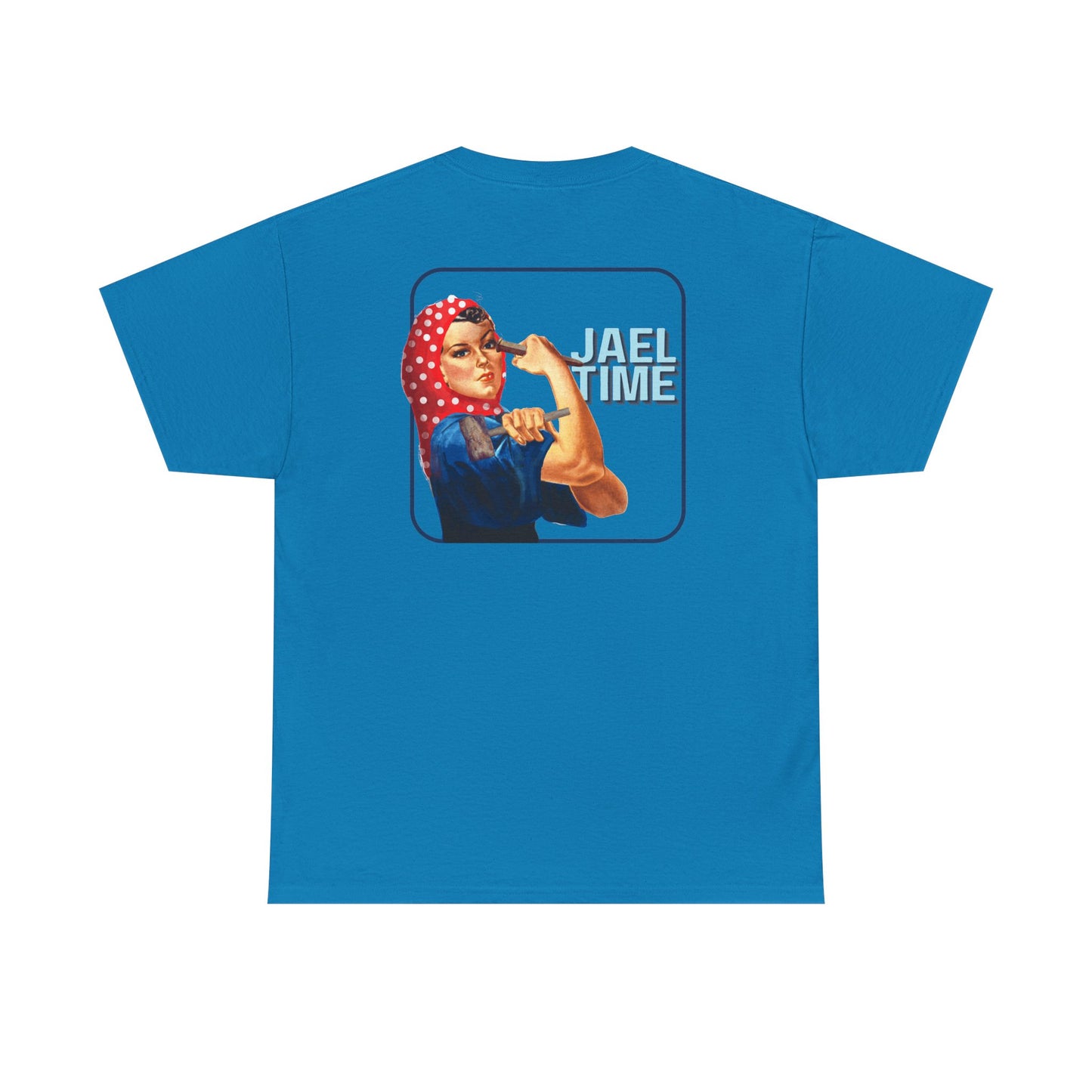 'Jael Time' Humorous Bible Story T-Shirt with Tent Peg and Hammer Design Cotton Tee