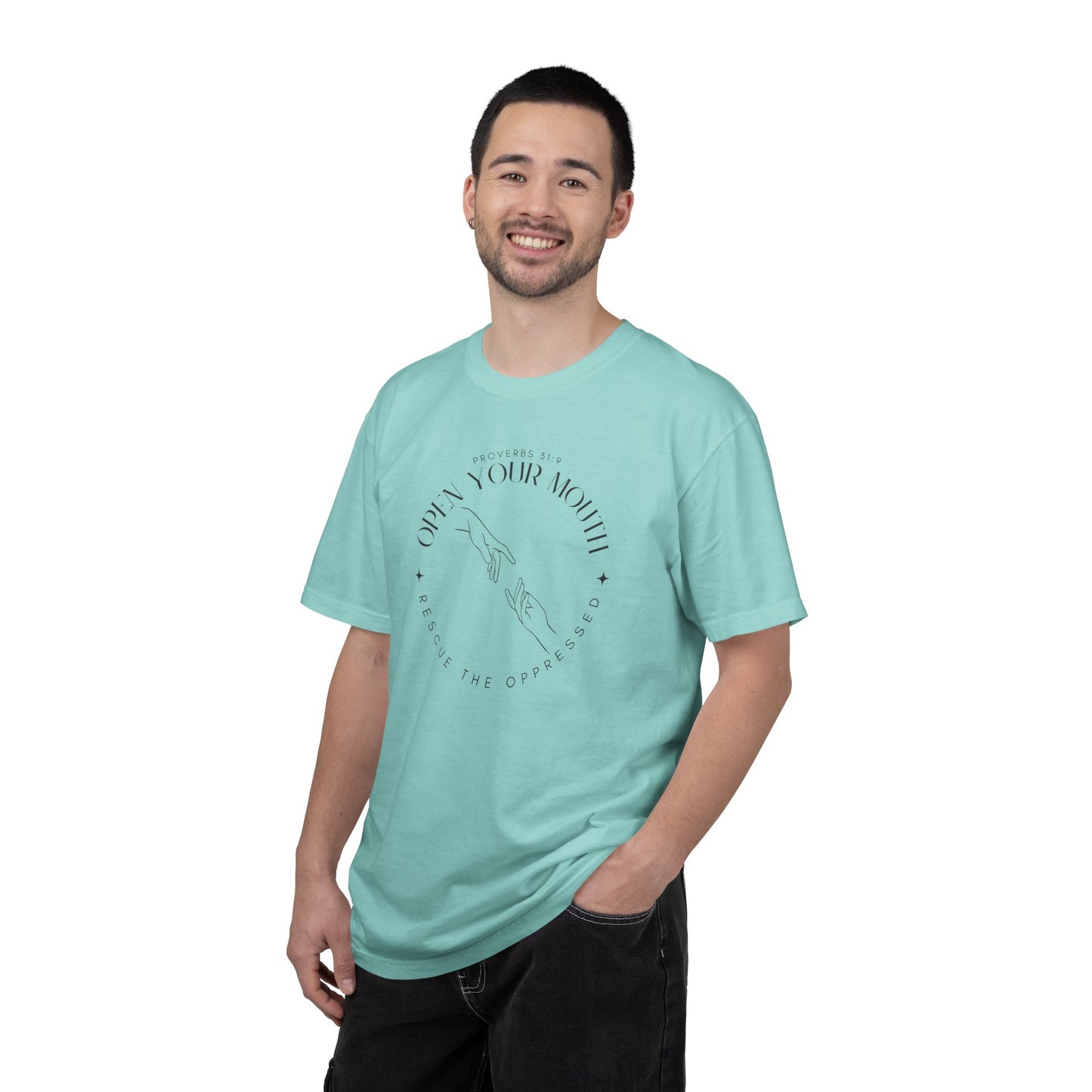 Proverbs 31:9 Unisex T-shirt - Speak Up Against Human Trafficking - 100% Cotton