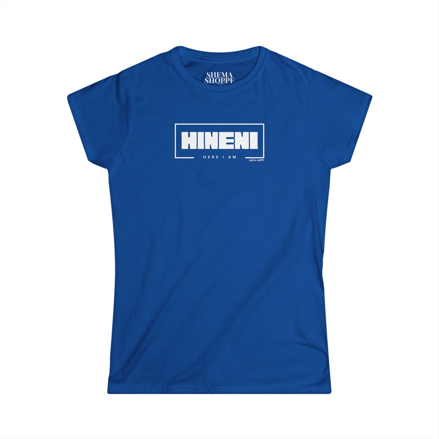HINENI, Motivational Shirt, Softstyle Fashion, Everyday Wear, Gift for Her, Spiritual Apparel, Bible Inspired Tee
