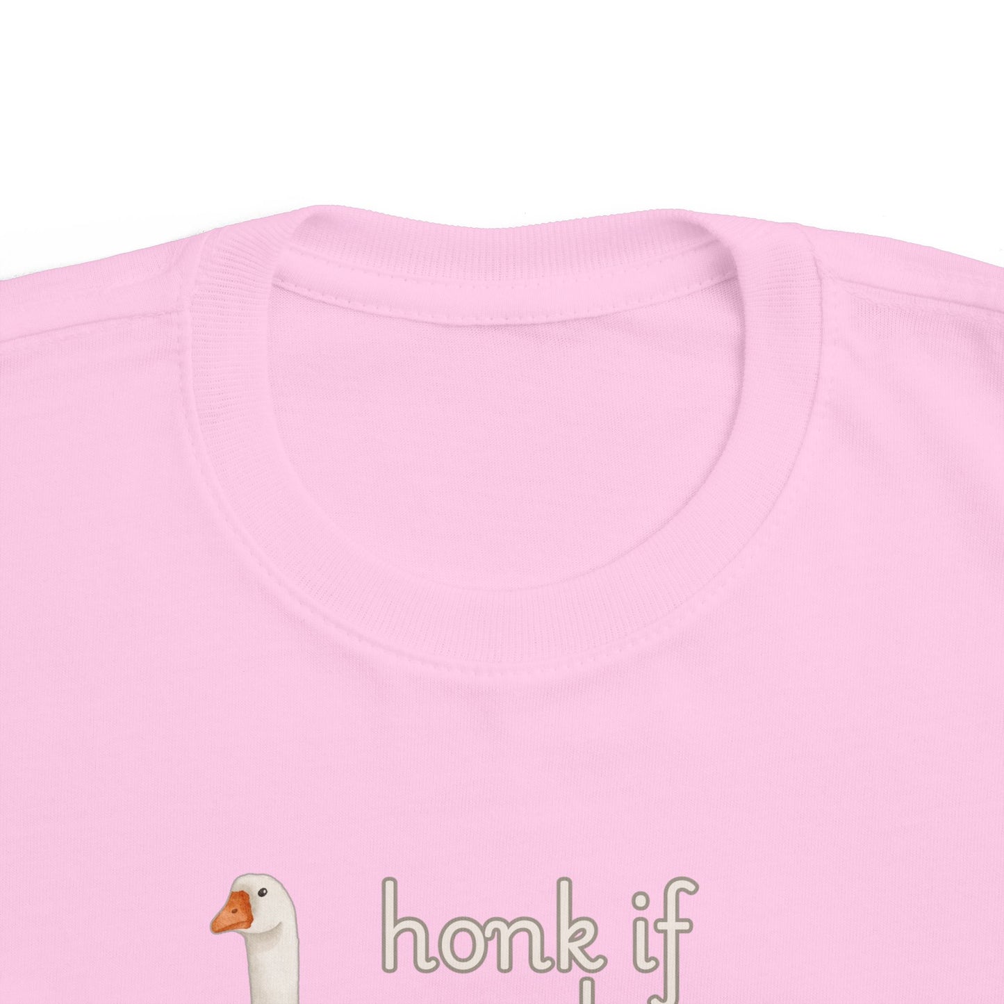 Torah Toddler Goose Tee — "Honk If You Love Yeshua" Cute Animal Baby Shirt (Canada)