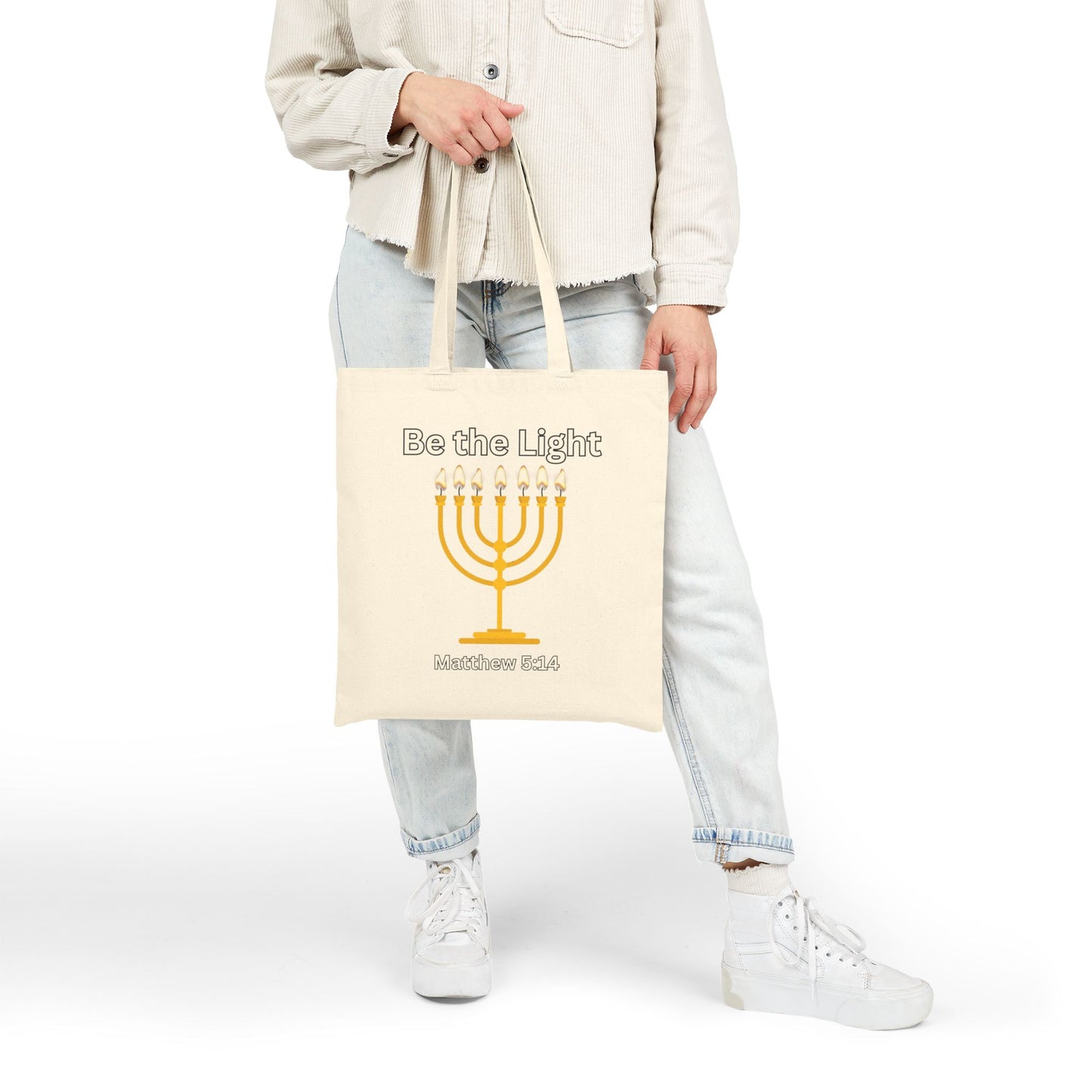 Be the Light- Cotton Canvas Tote Bag