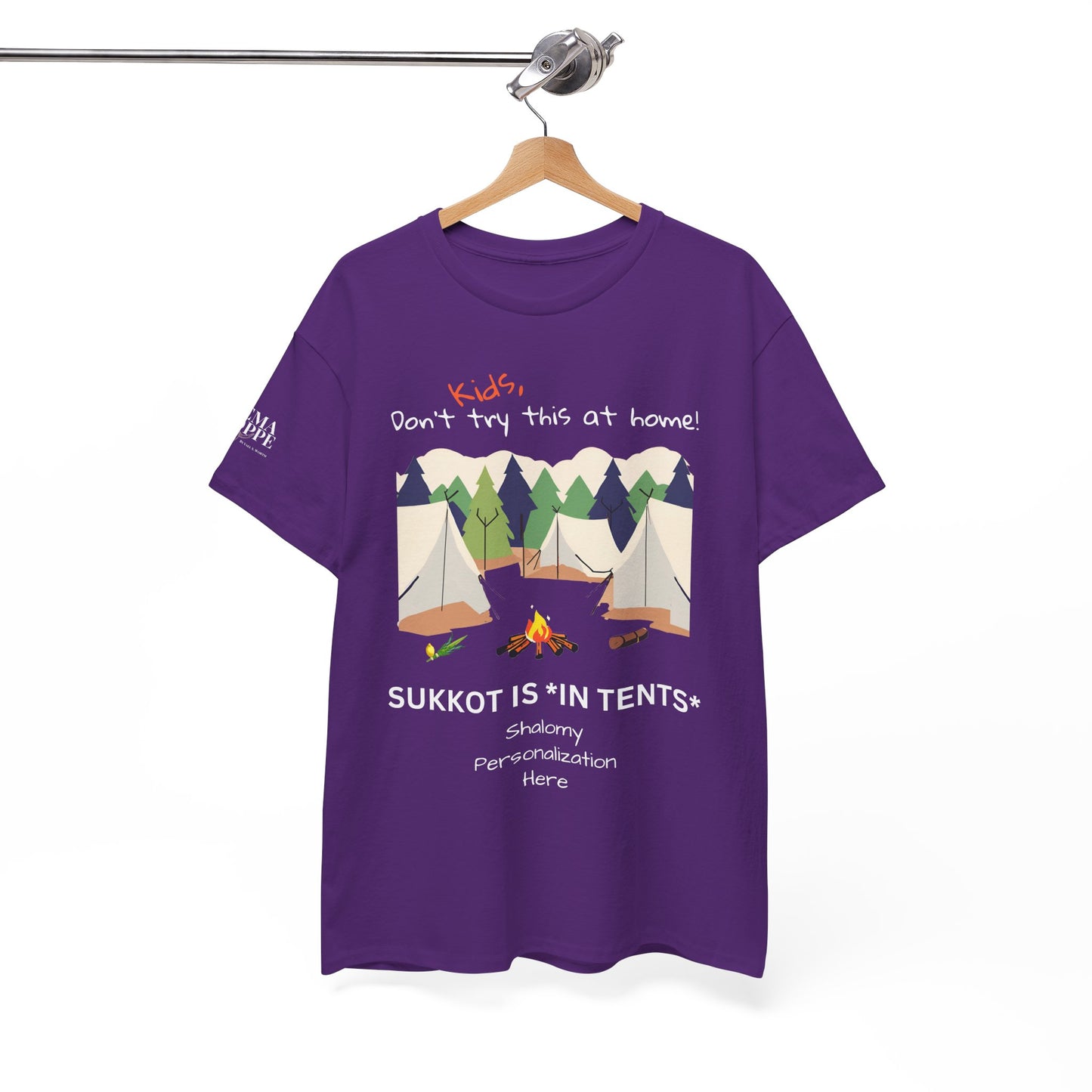 Personalized Kids, Don't Try This At Home Sukkot Shirt, dark colors