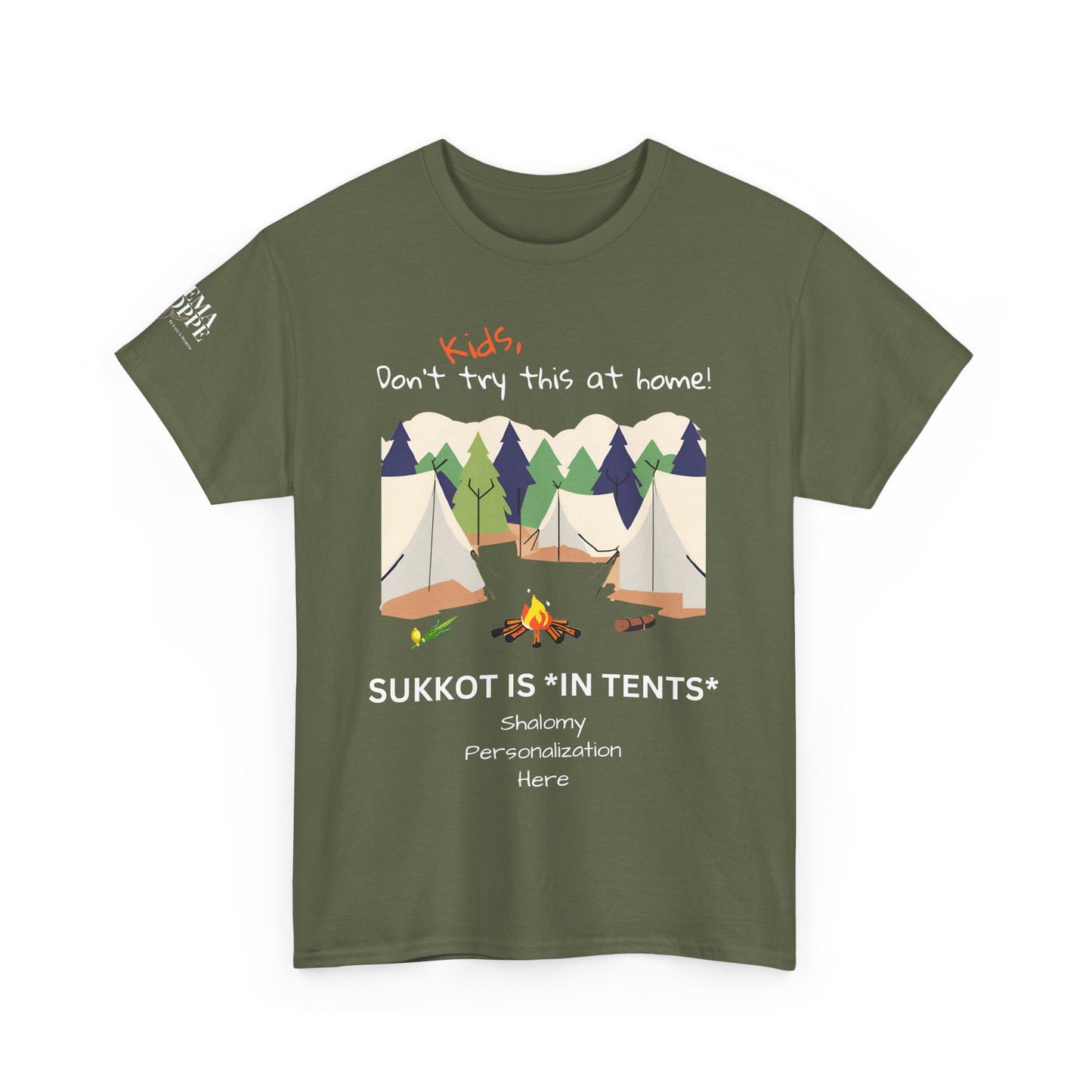 Personalized Kids, Don't Try This At Home Sukkot Shirt, dark colors