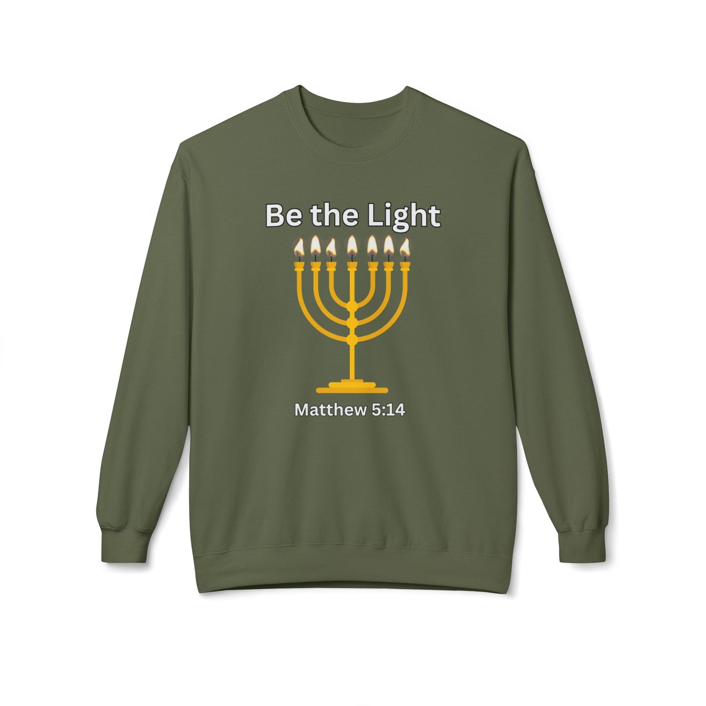 Be The Light Unisex Midweight Softstyle Fleece Crewneck Sweatshirt