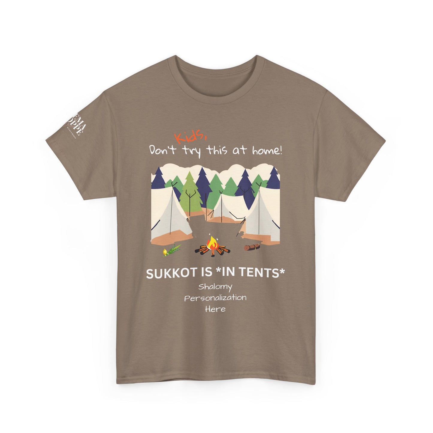 Personalized Kids, Don't Try This At Home Sukkot Shirt, dark colors