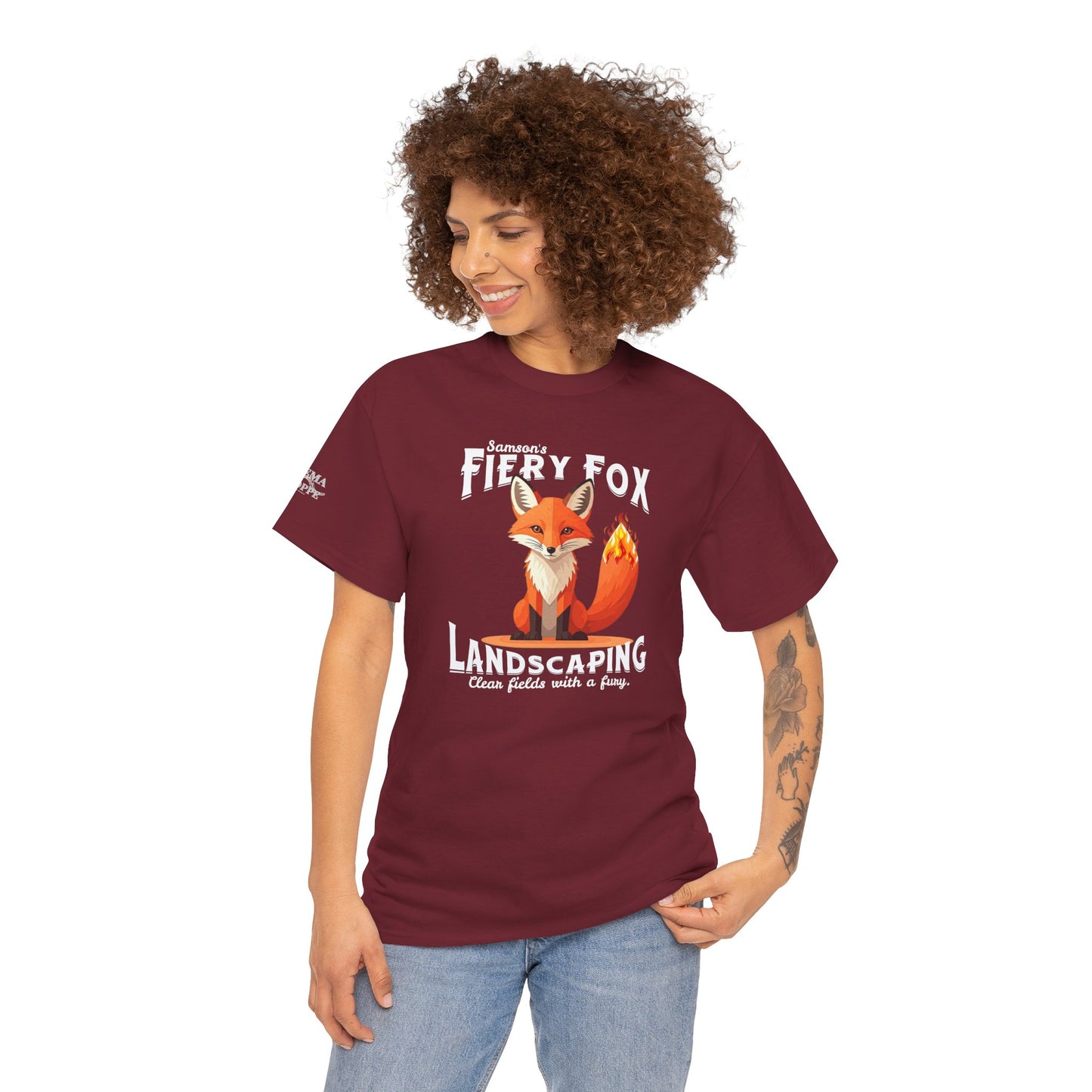 Fiery Fox Landscaping Unisex Heavy Cotton Tee - dark shades