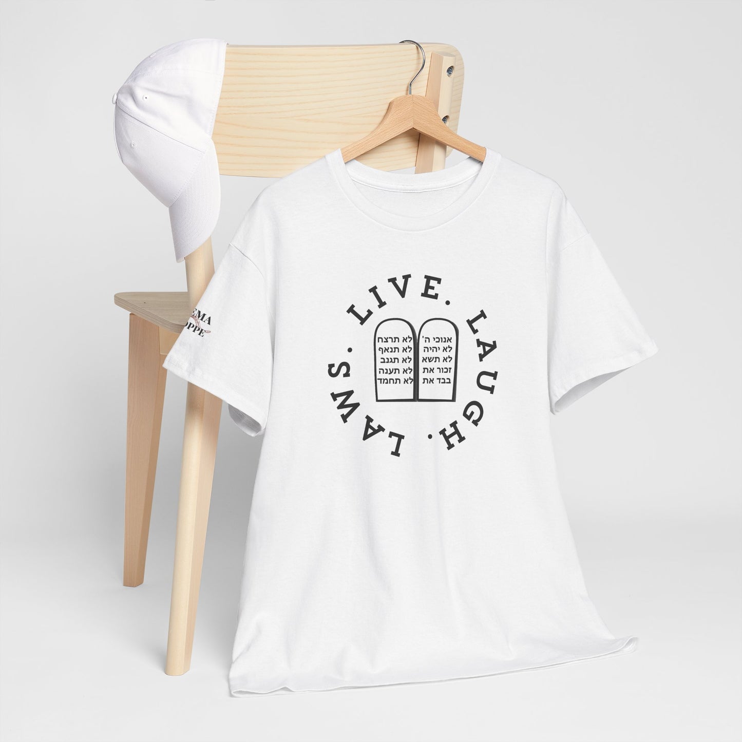 Live Laugh Laws T‑Shirt — Legal Humor Tee with Open Book Graphic