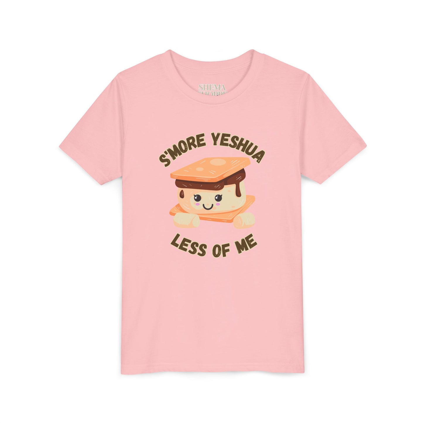 Youth T-Shirt - More Yeshua, Less of Me Shirt Cute S'mores for Sukkot