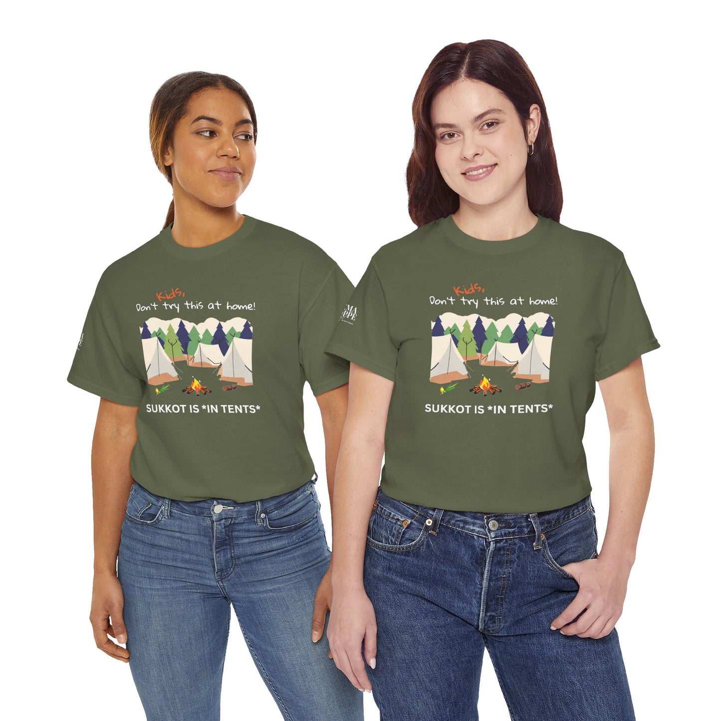 Kids, Don't Try This At Home Sukkot Shirt (dark colors)